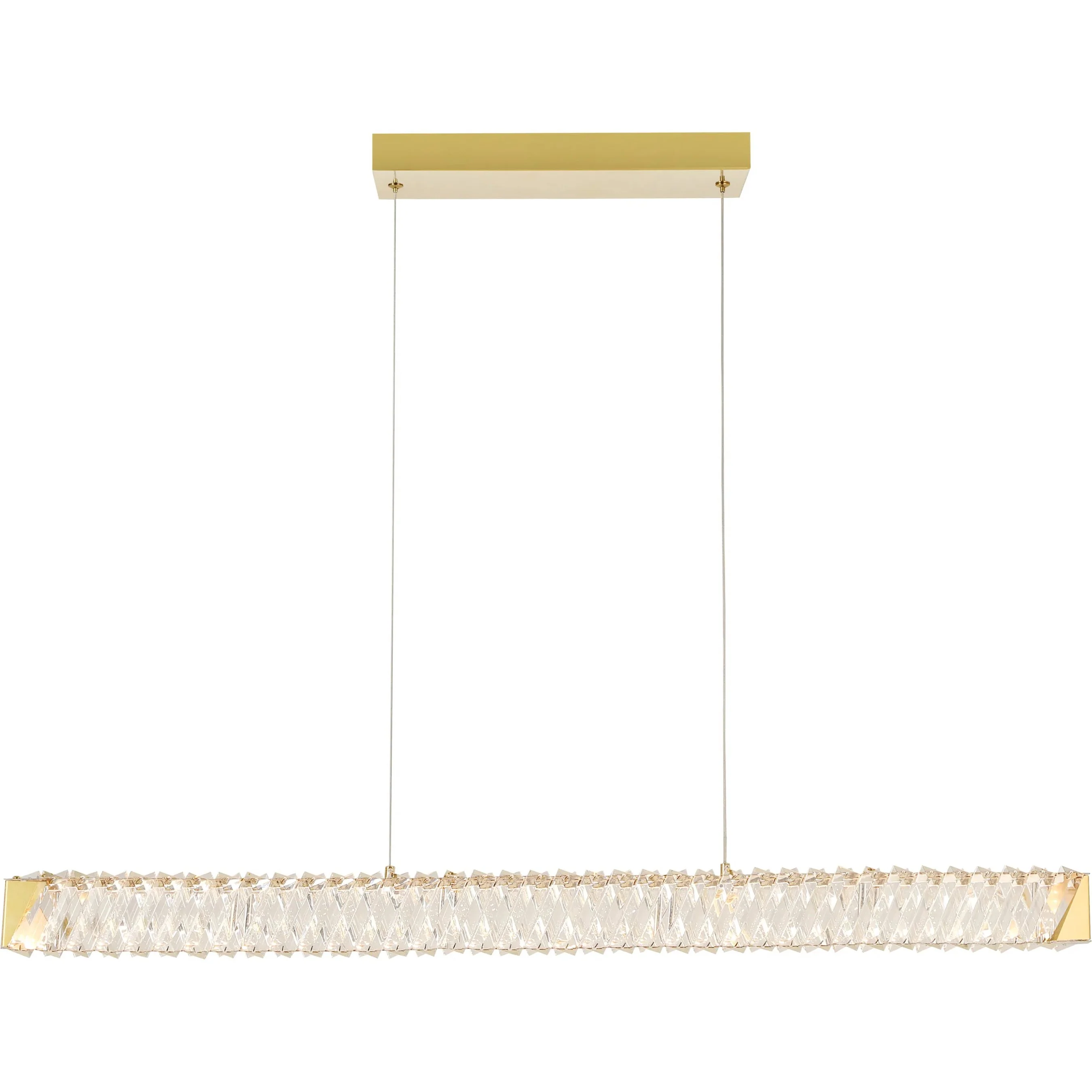 Golden Ratio LED Crystal Linear Pendant - Image 4