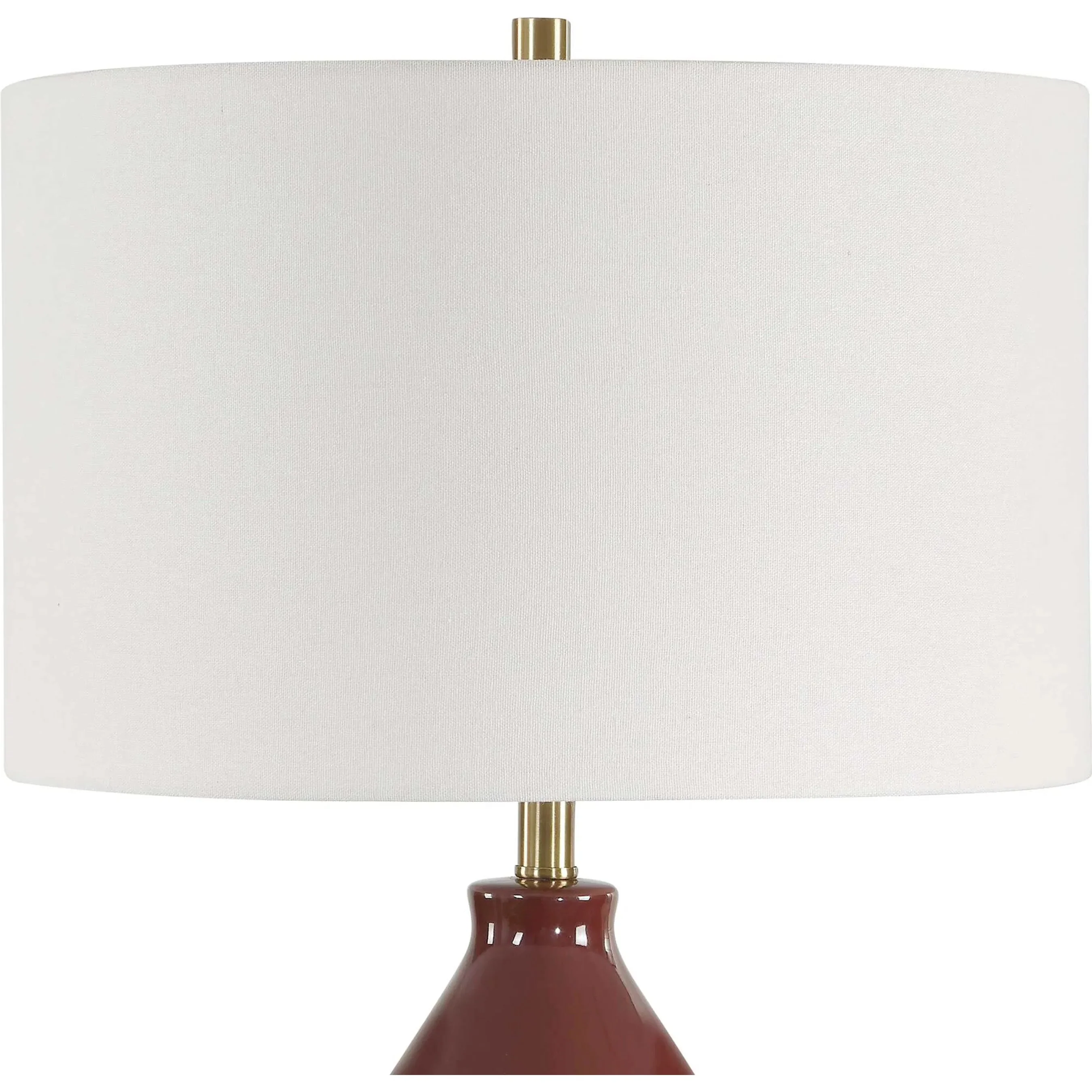 Gourd Burgundy Table Lamp - Image 2