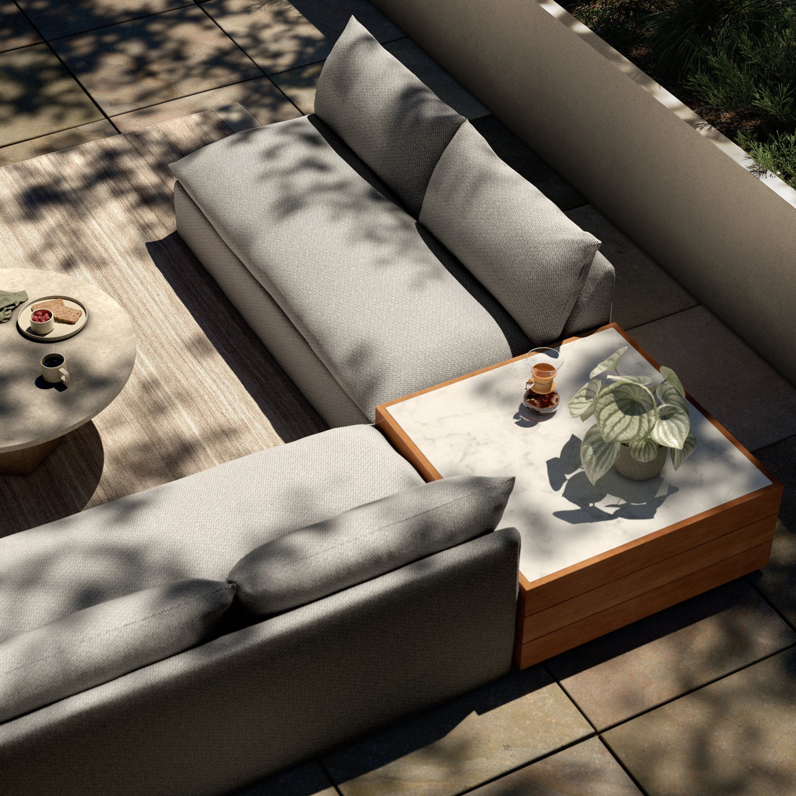 Grant Outdoor 2-PC Sectional with Coffee Table - Image 12