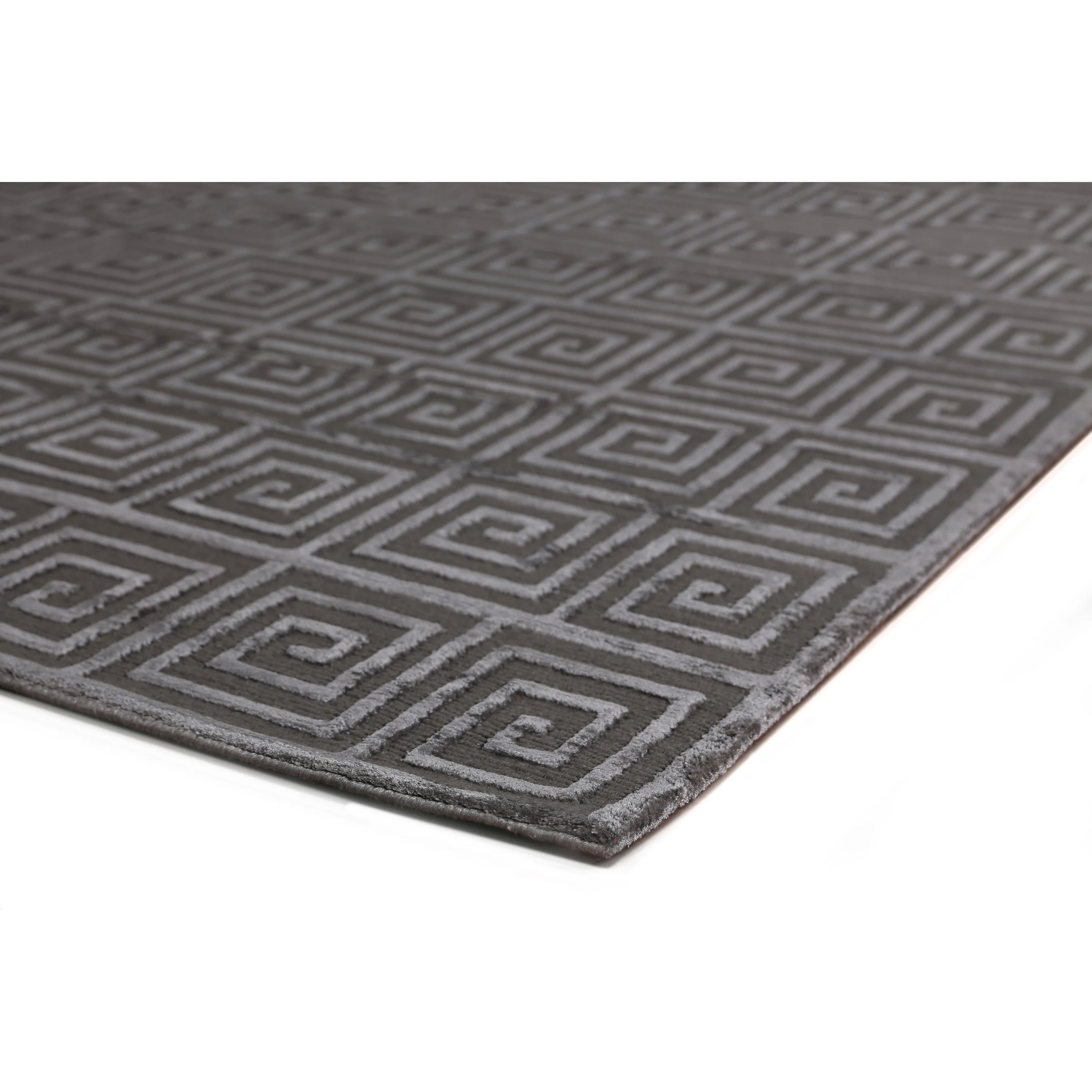 Greek Key Rug - Dark Gray - Image 2