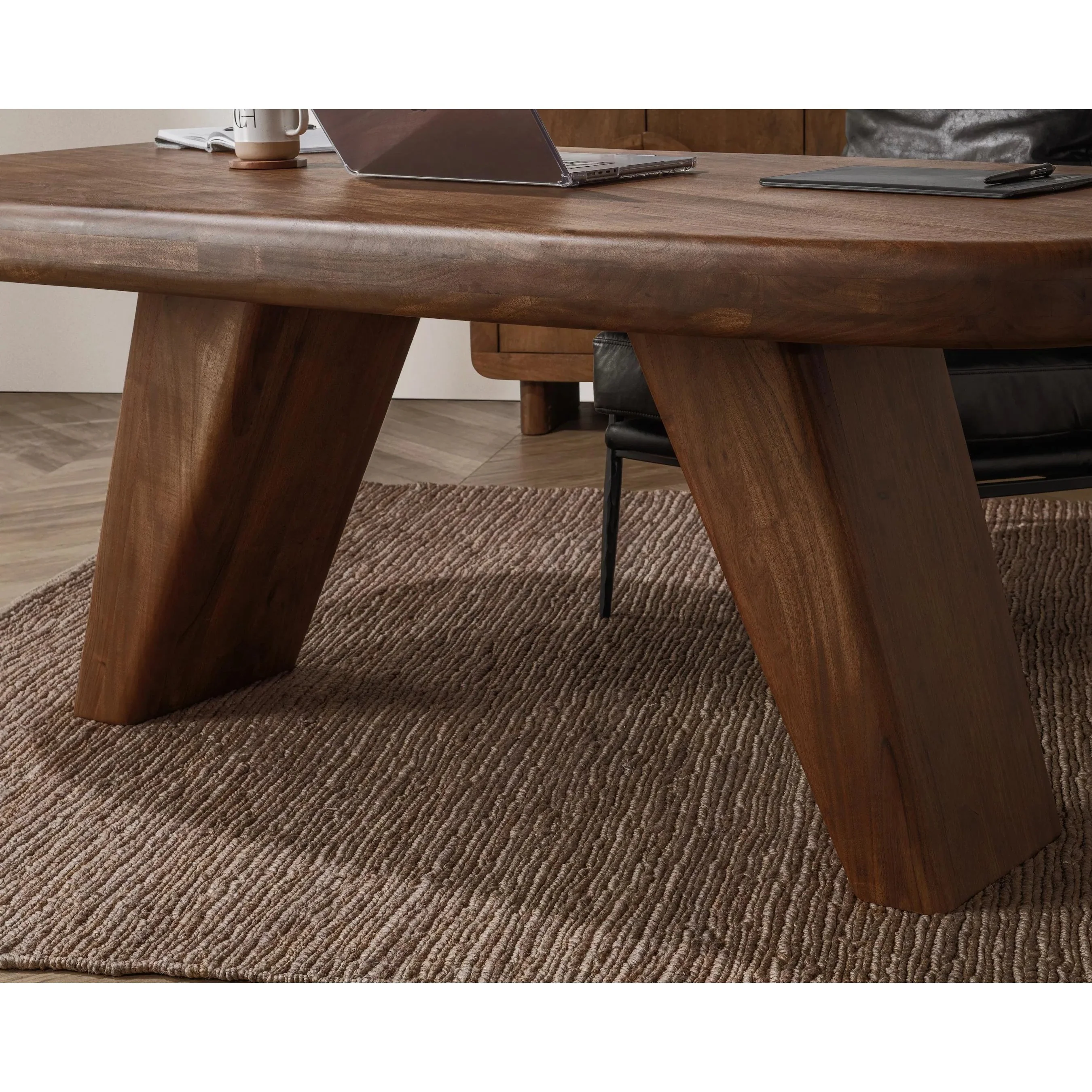 Harvey Acacia Wood Writing Desk - Image 11