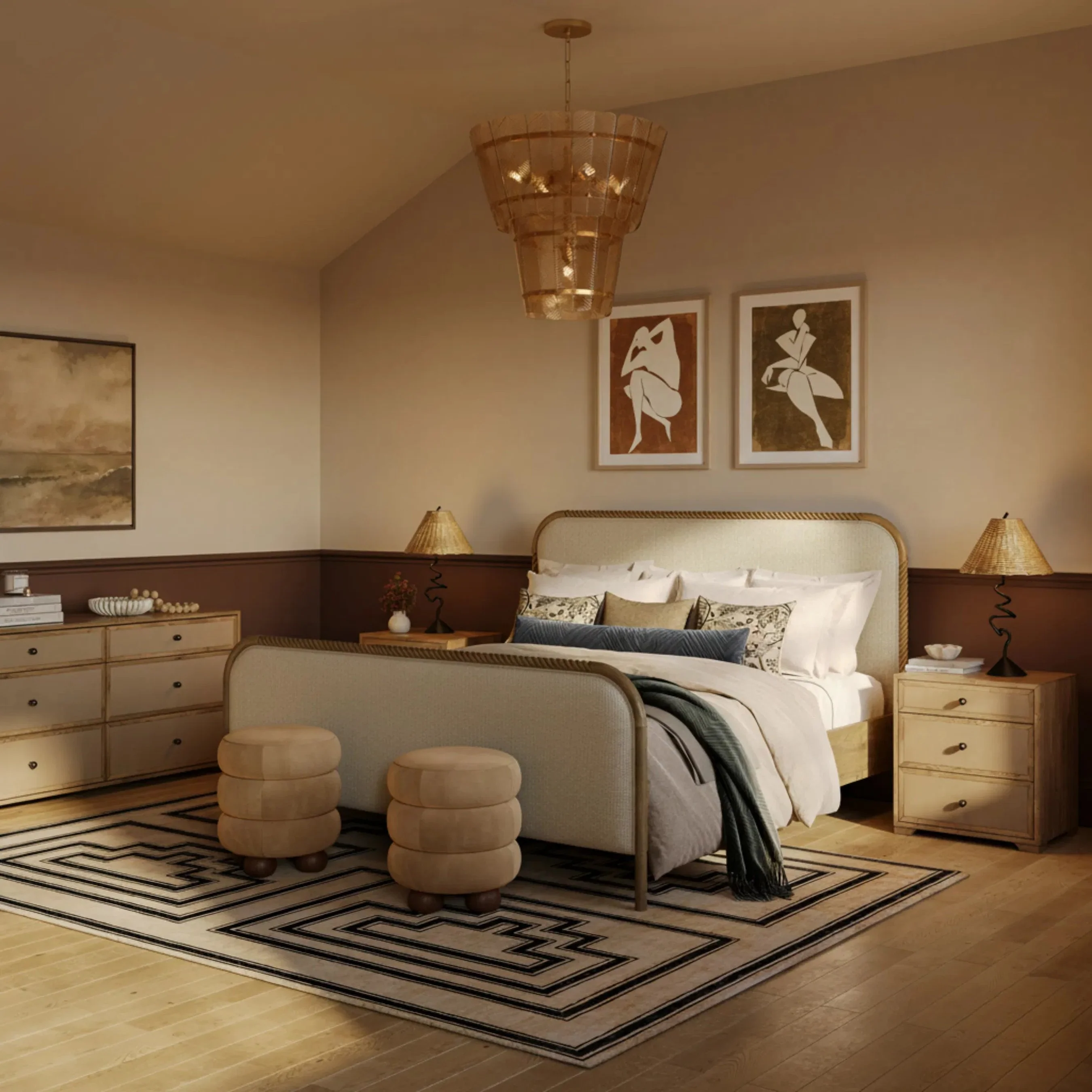 Hatia Basketweave Panel Bed - Image 21