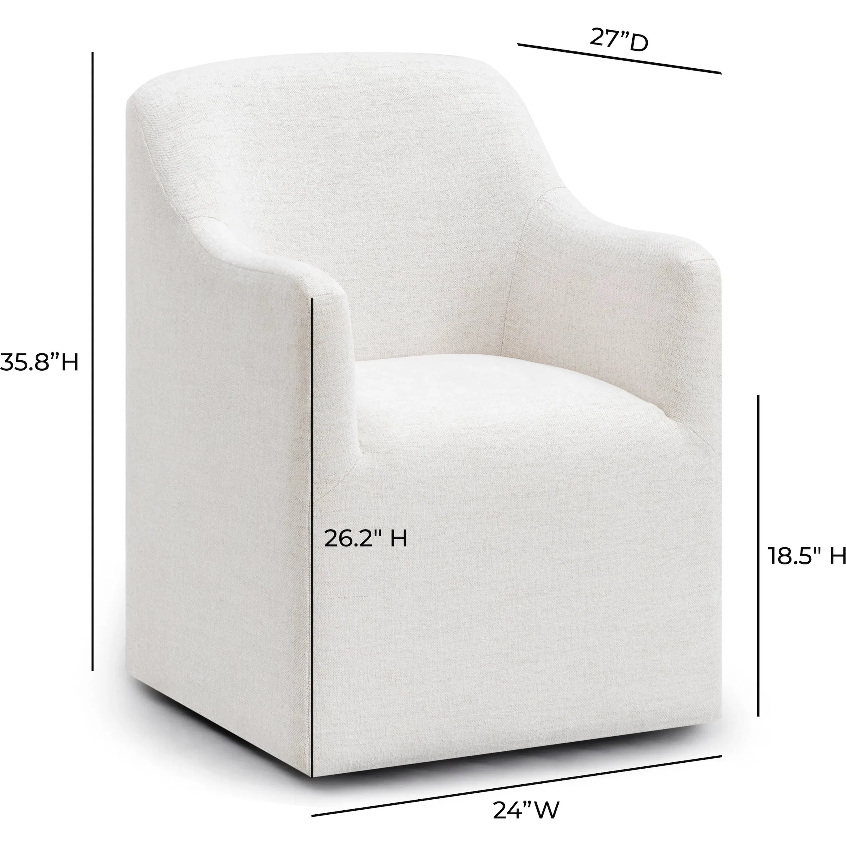 Helena Tall Textured Weave Performance Dining Chair - Image 6
