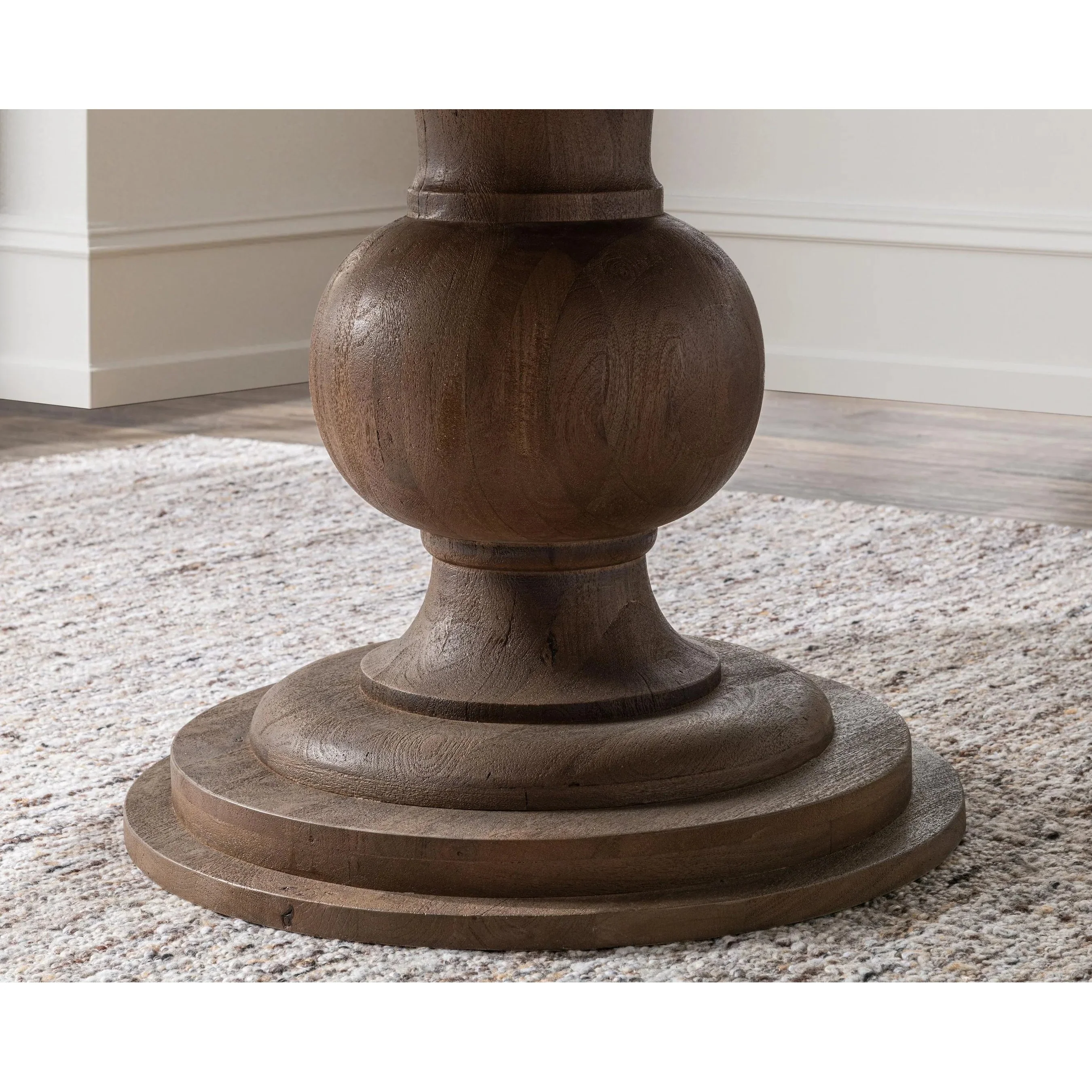 Hera Mango Washed Wood Round Dining Table - Image 12