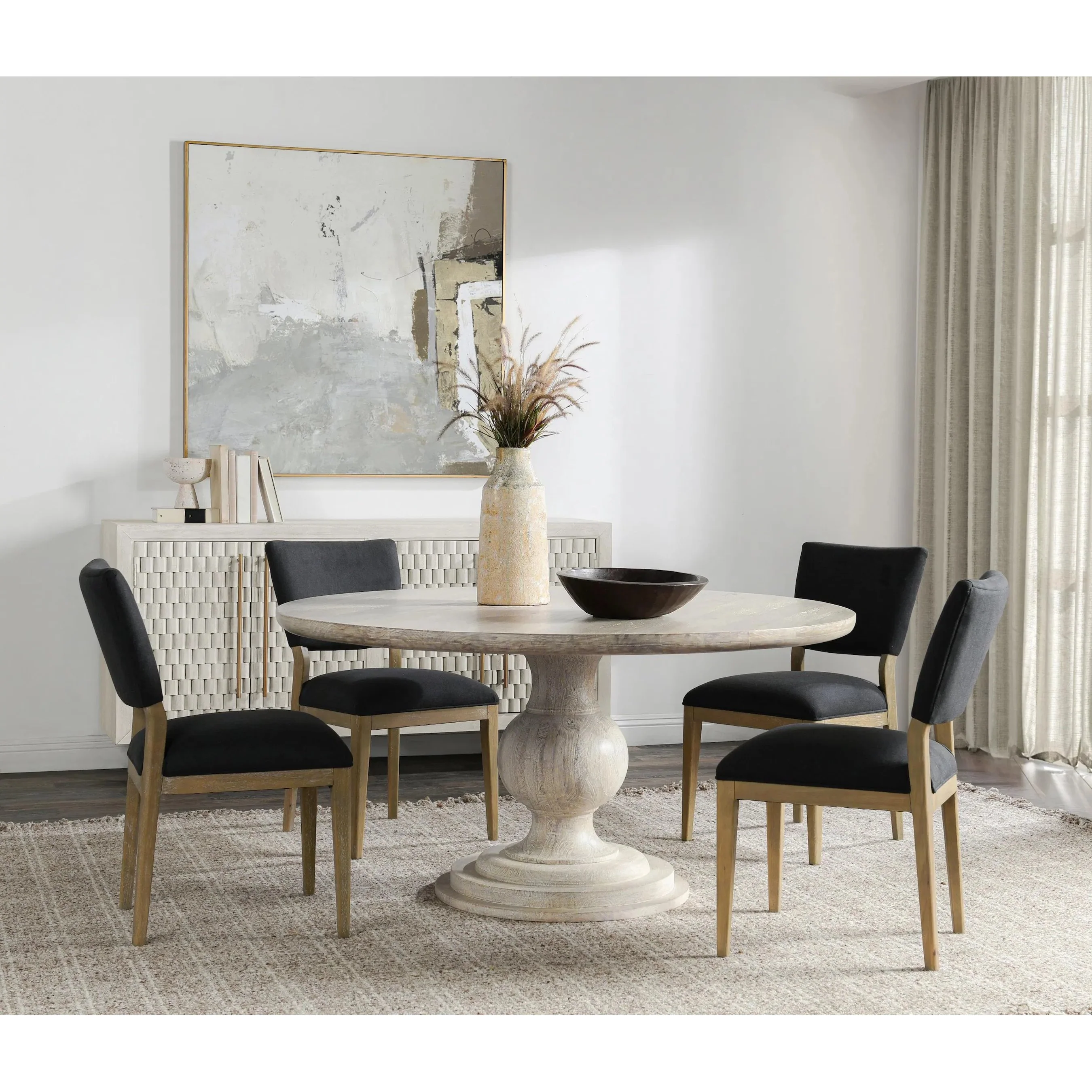 Hera Mango Washed Wood Round Dining Table - Image 20