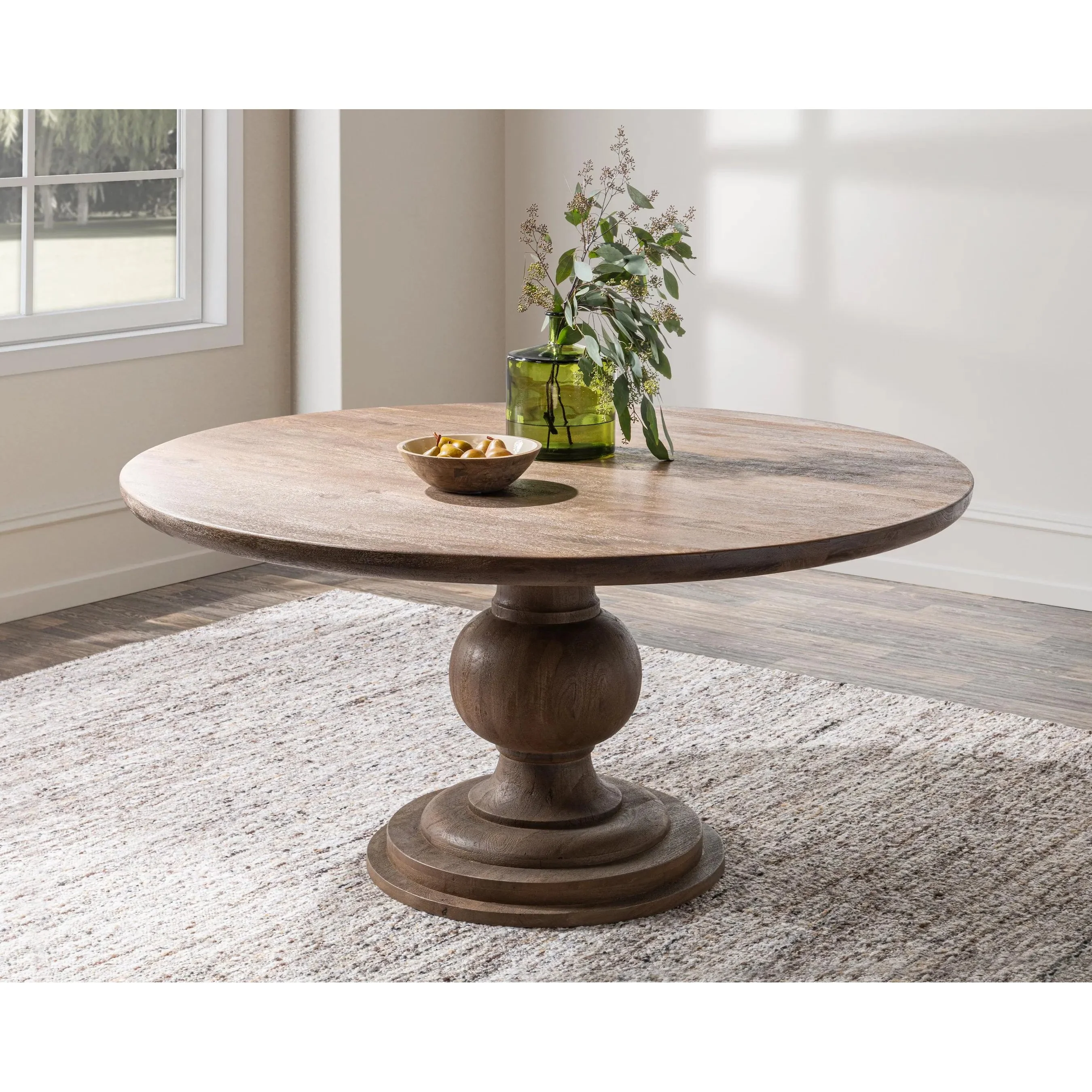 Hera Mango Washed Wood Round Dining Table - Image 21