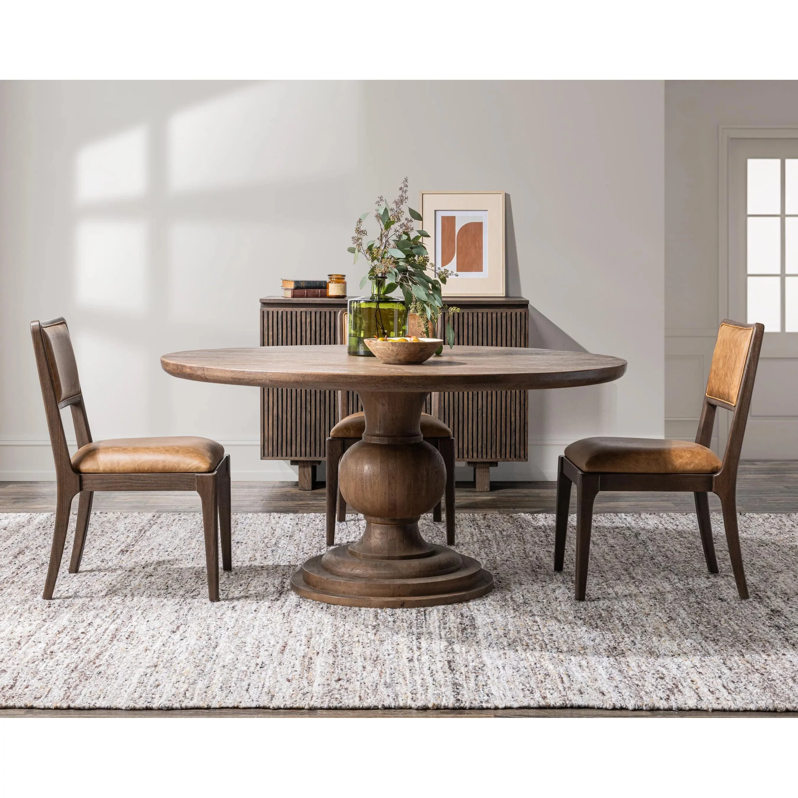 Hera Mango Washed Wood Round Dining Table - Image 23