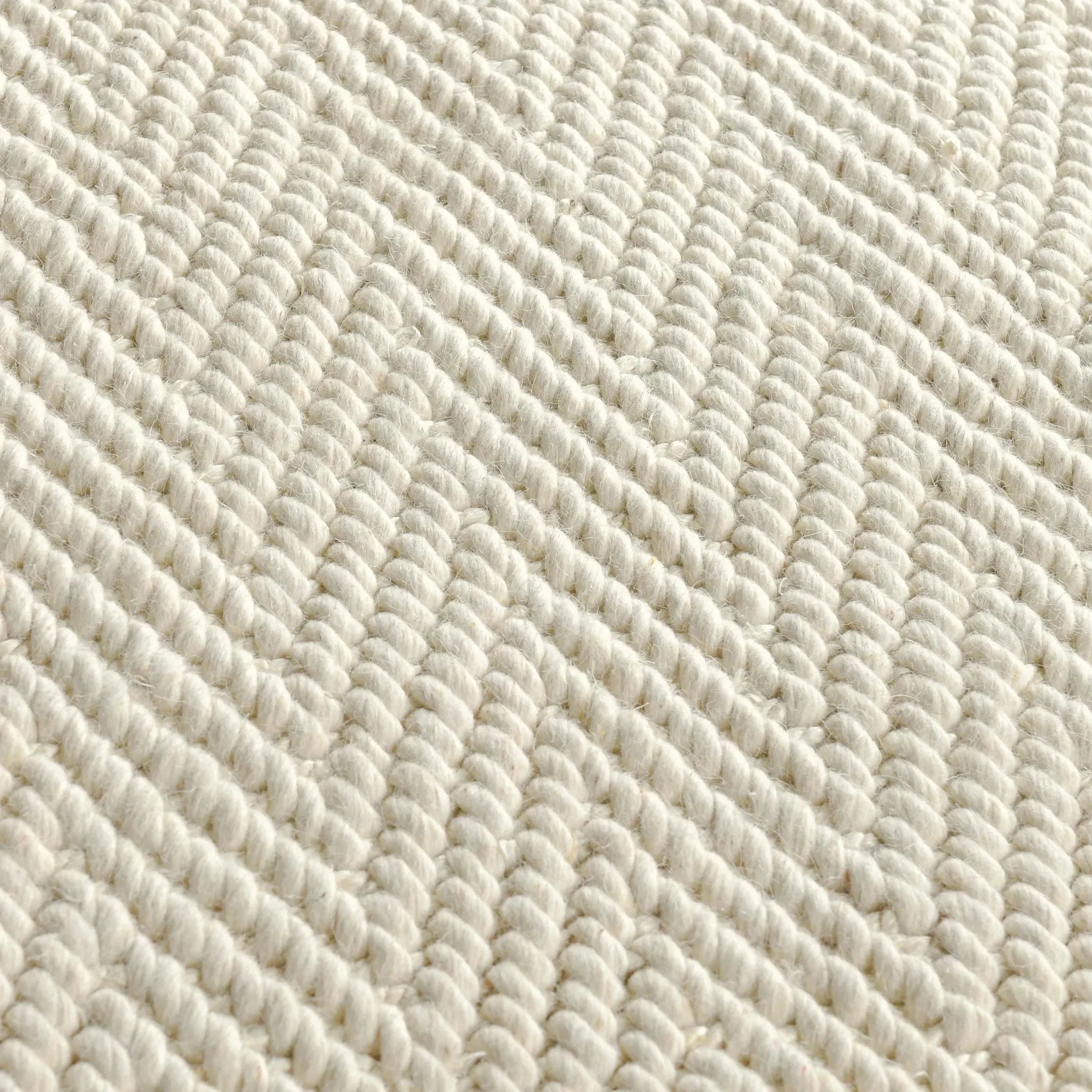 Herringbone Wool Blend Ivory Rug - Image 23