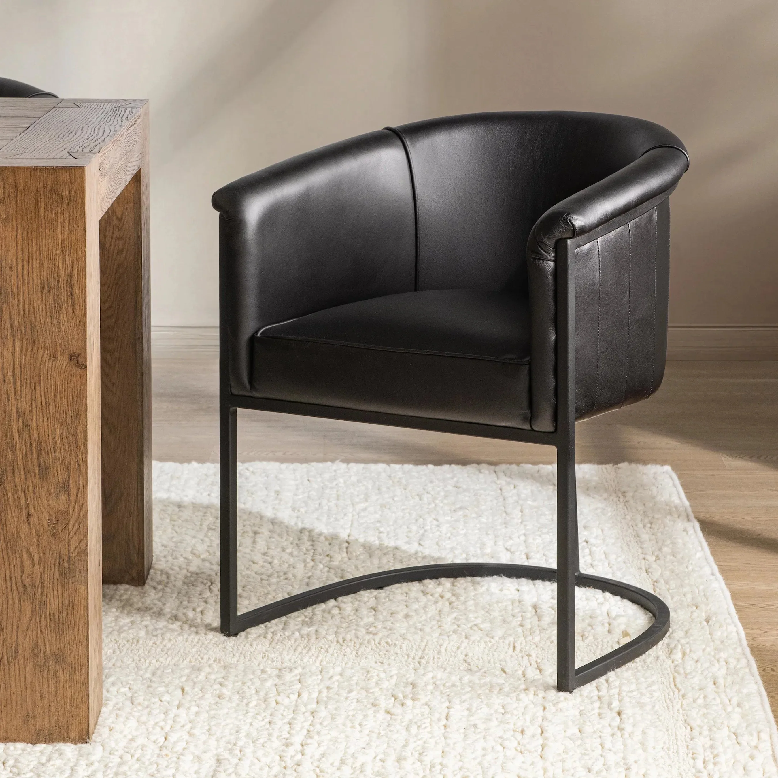 Hester Top Grain Leather Dining Chair - Image 8
