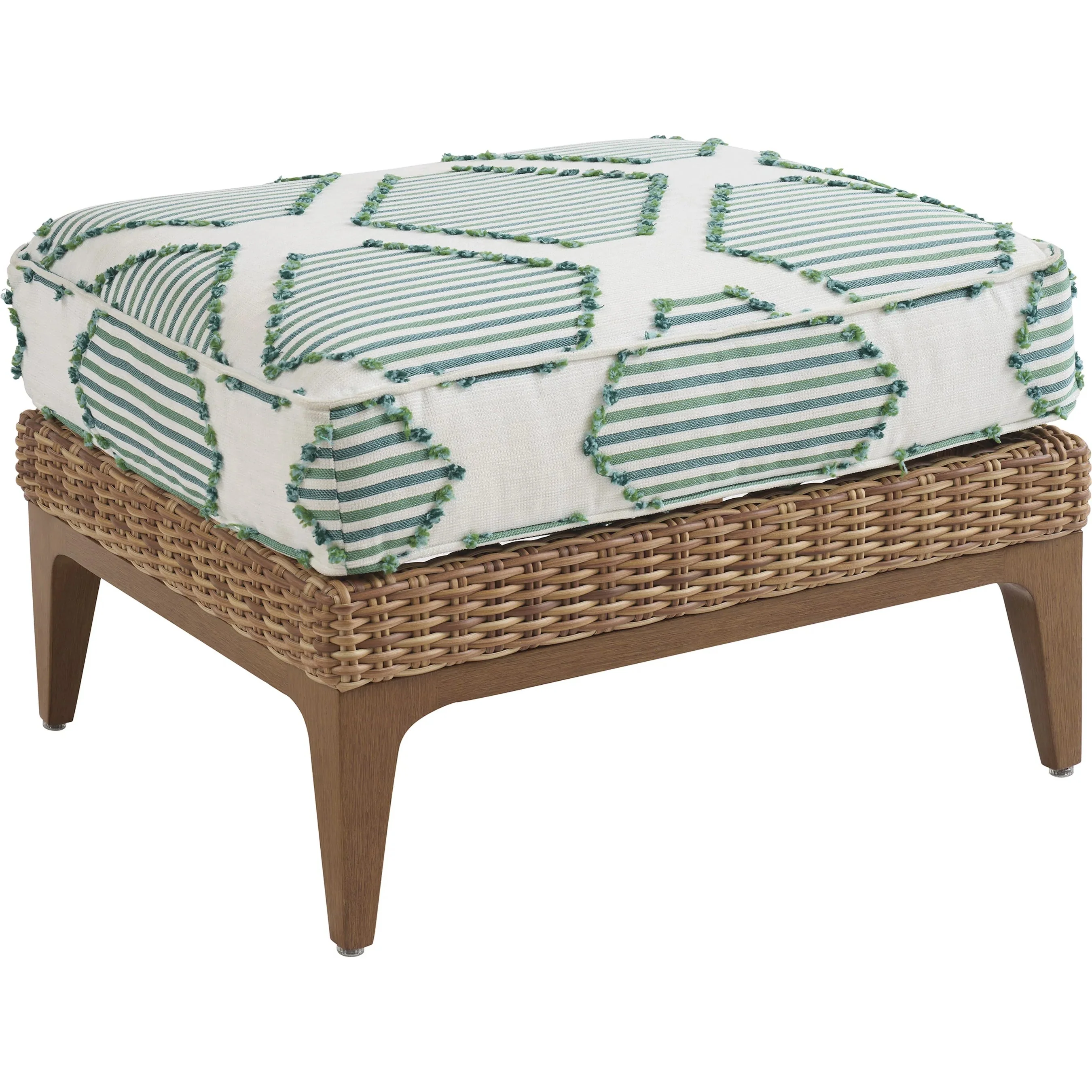 Hexagon Stripes Ottoman