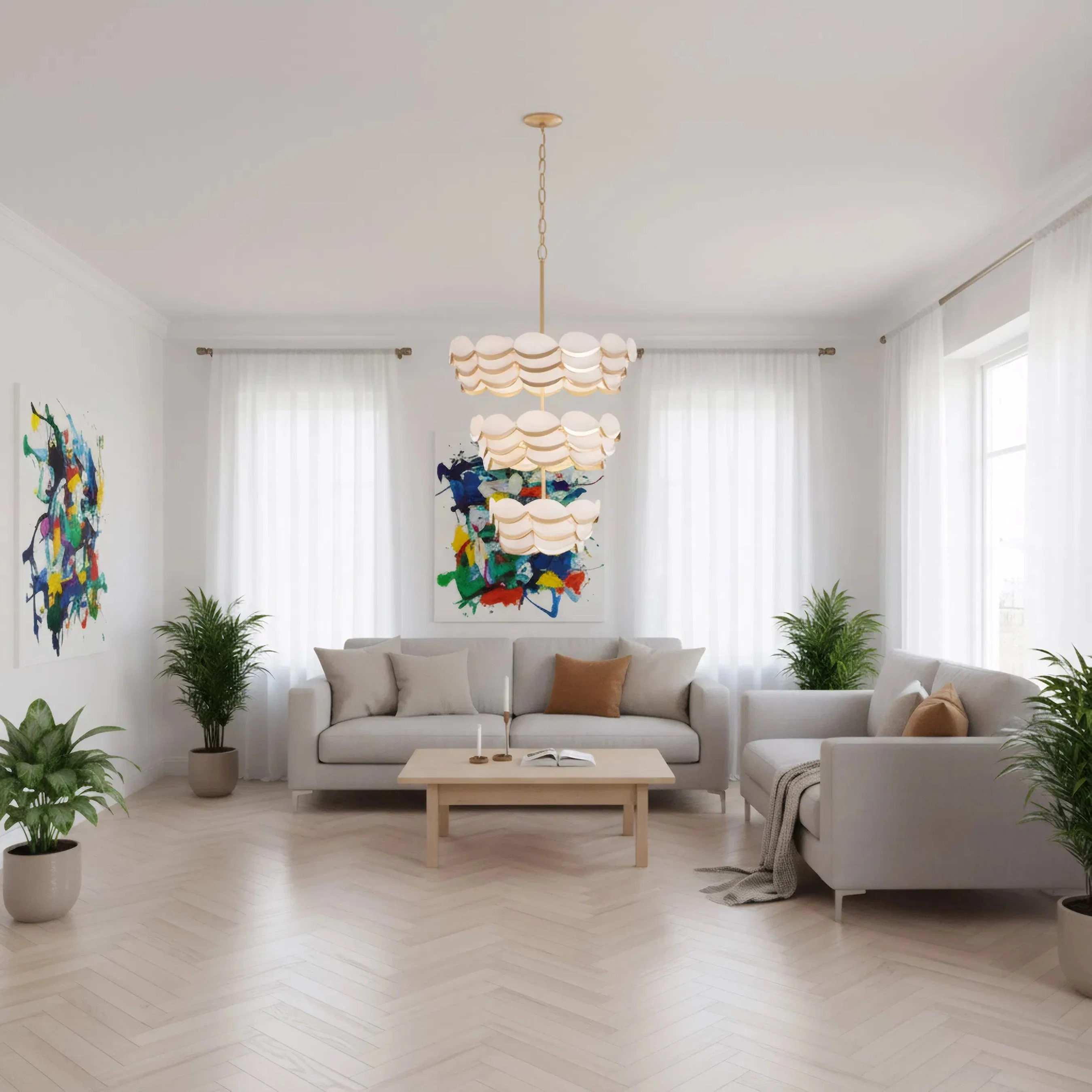 High Tide 11 Light 3 Tier Pendant - Image 2