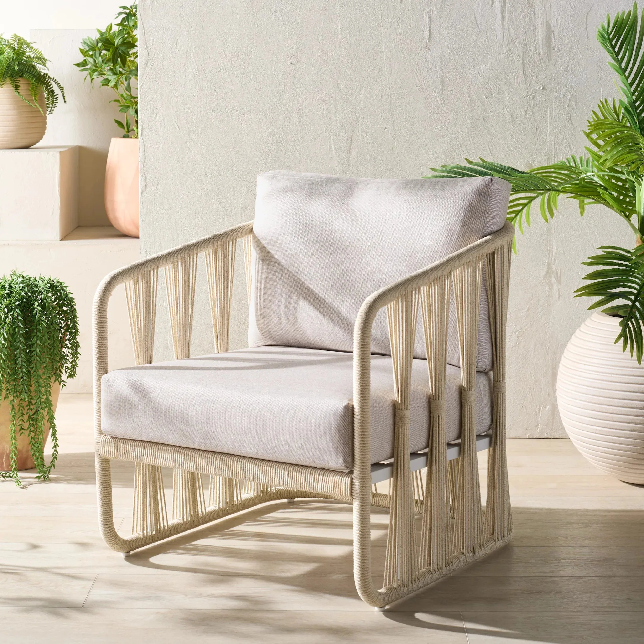 Holland Rope & Aluminum Patio Chair - Image 19