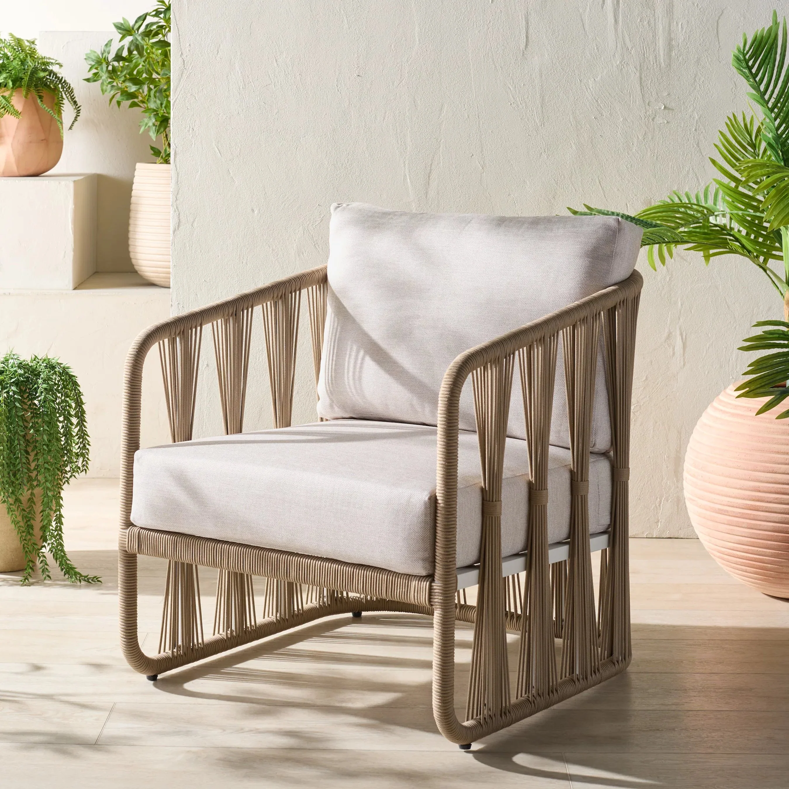 Holland Rope & Aluminum Patio Chair - Image 20