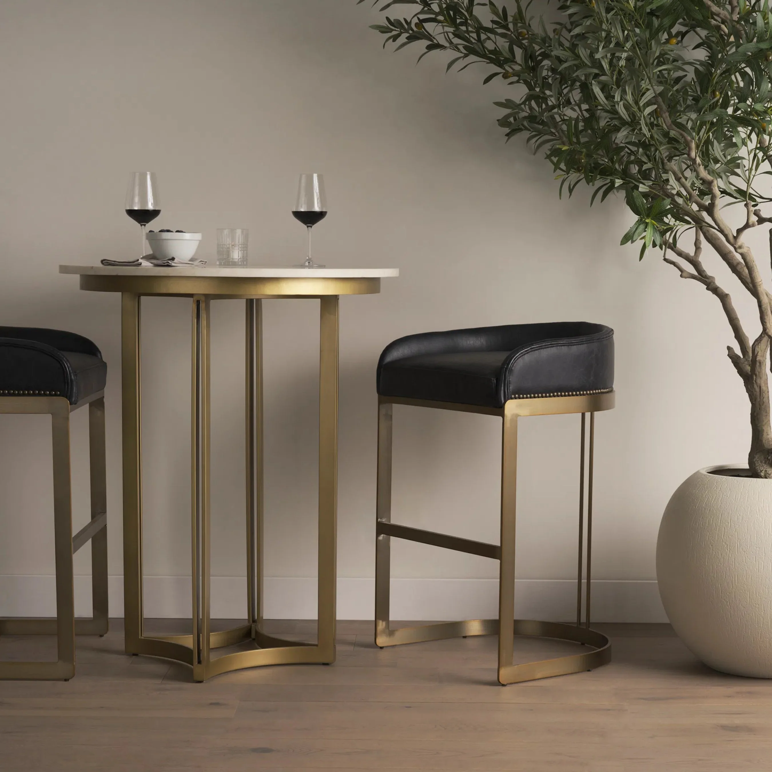 Hollyfield Leather Seat Bar Stool - Image 5