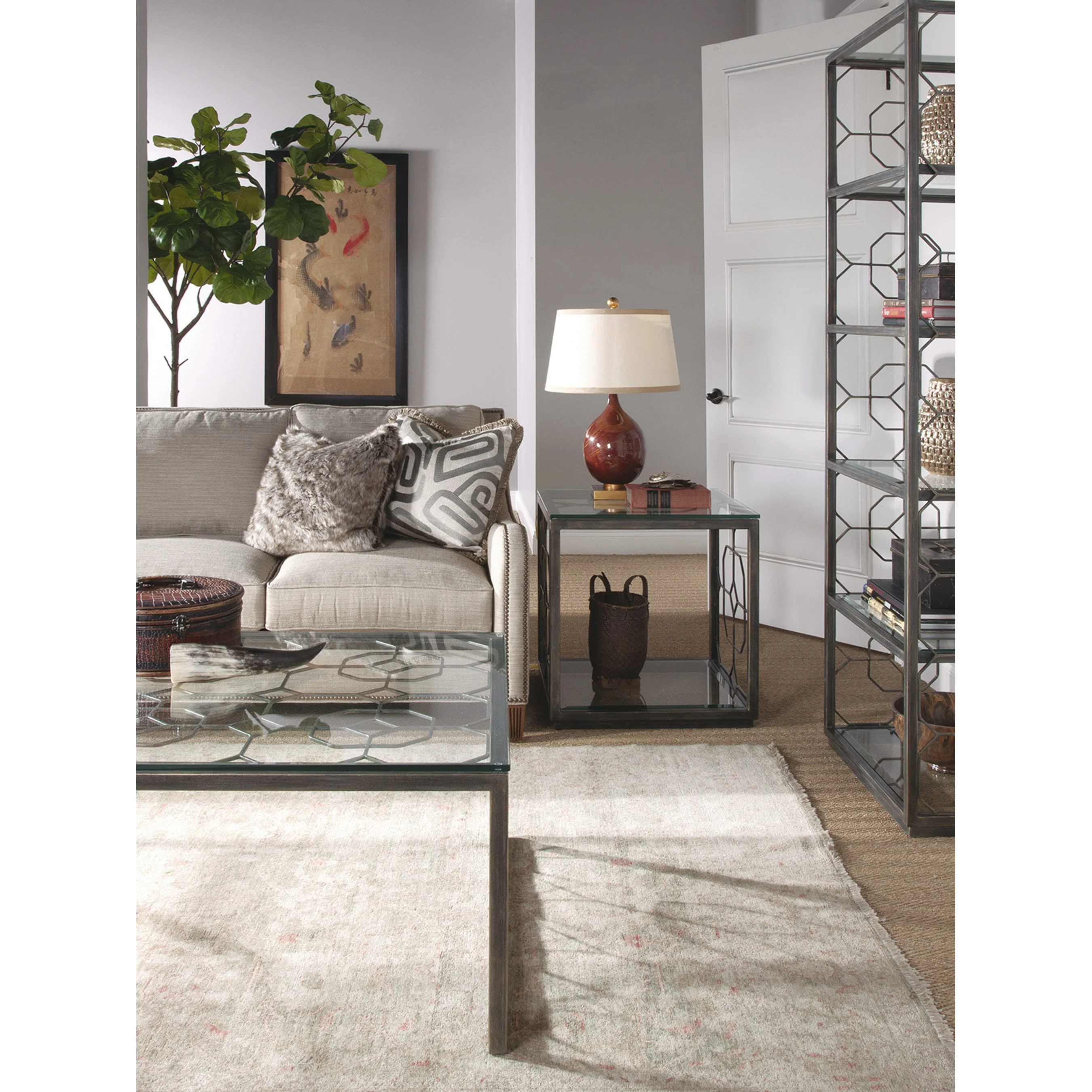 Honeycomb Rectangular Cocktail Table - Image 3