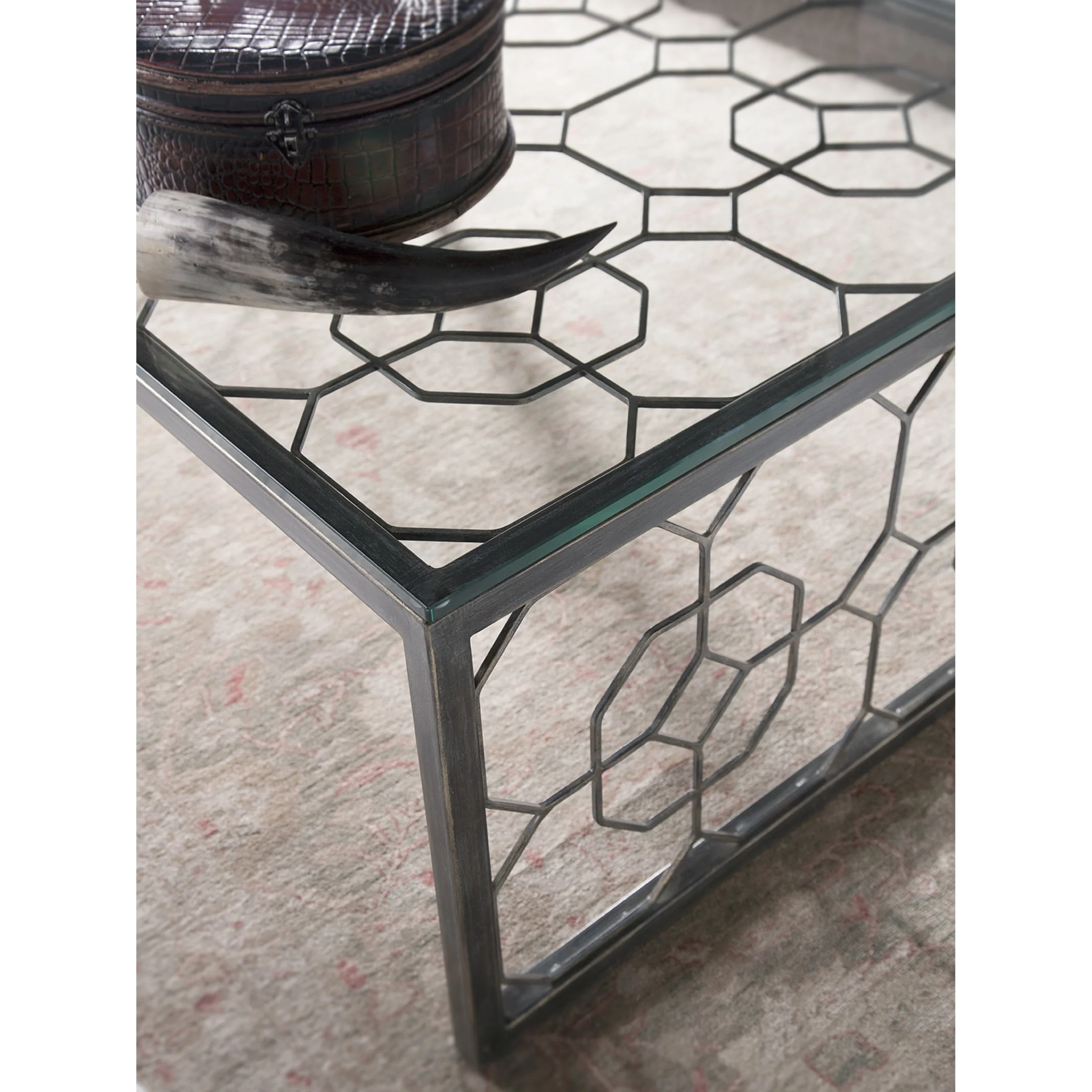 Honeycomb Rectangular Cocktail Table - Image 4