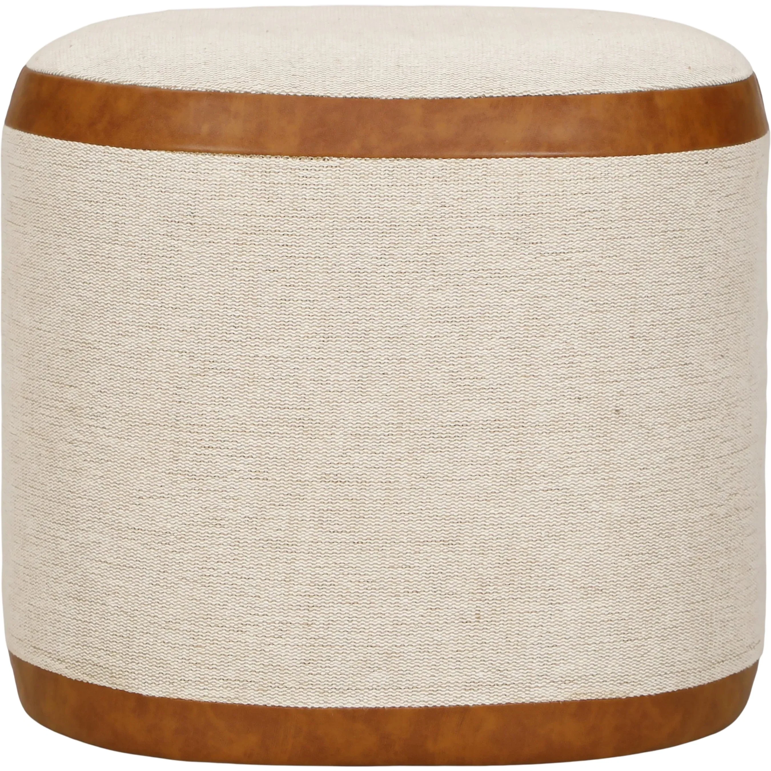 Huche Cotton Jute Oval Contract-Grade Pouf