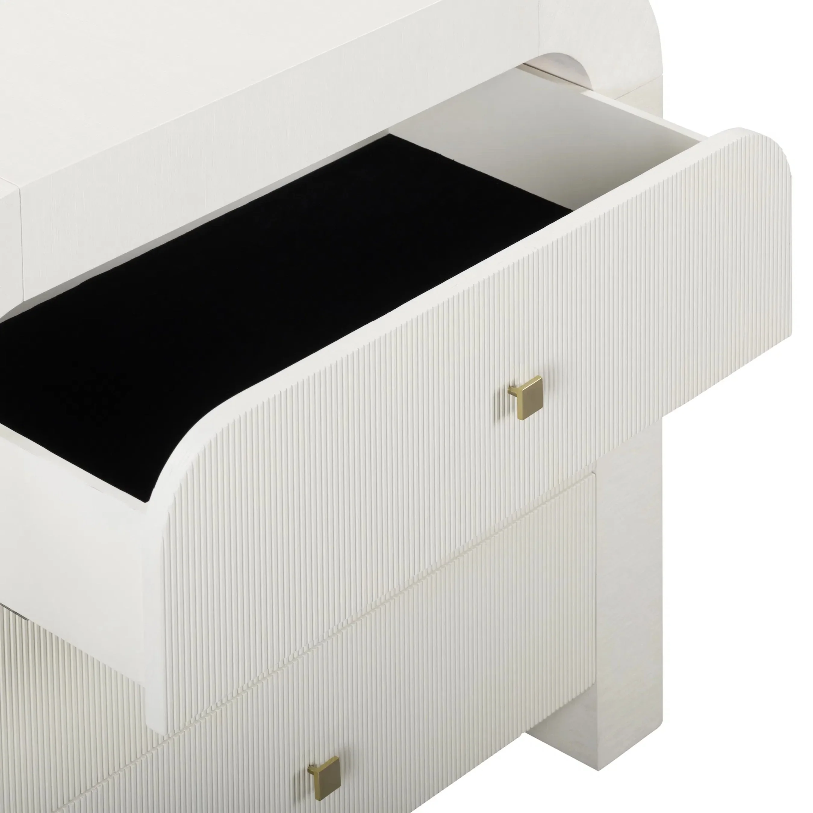 Hump Arched 3-Drawer Bedside Chest - Image 5