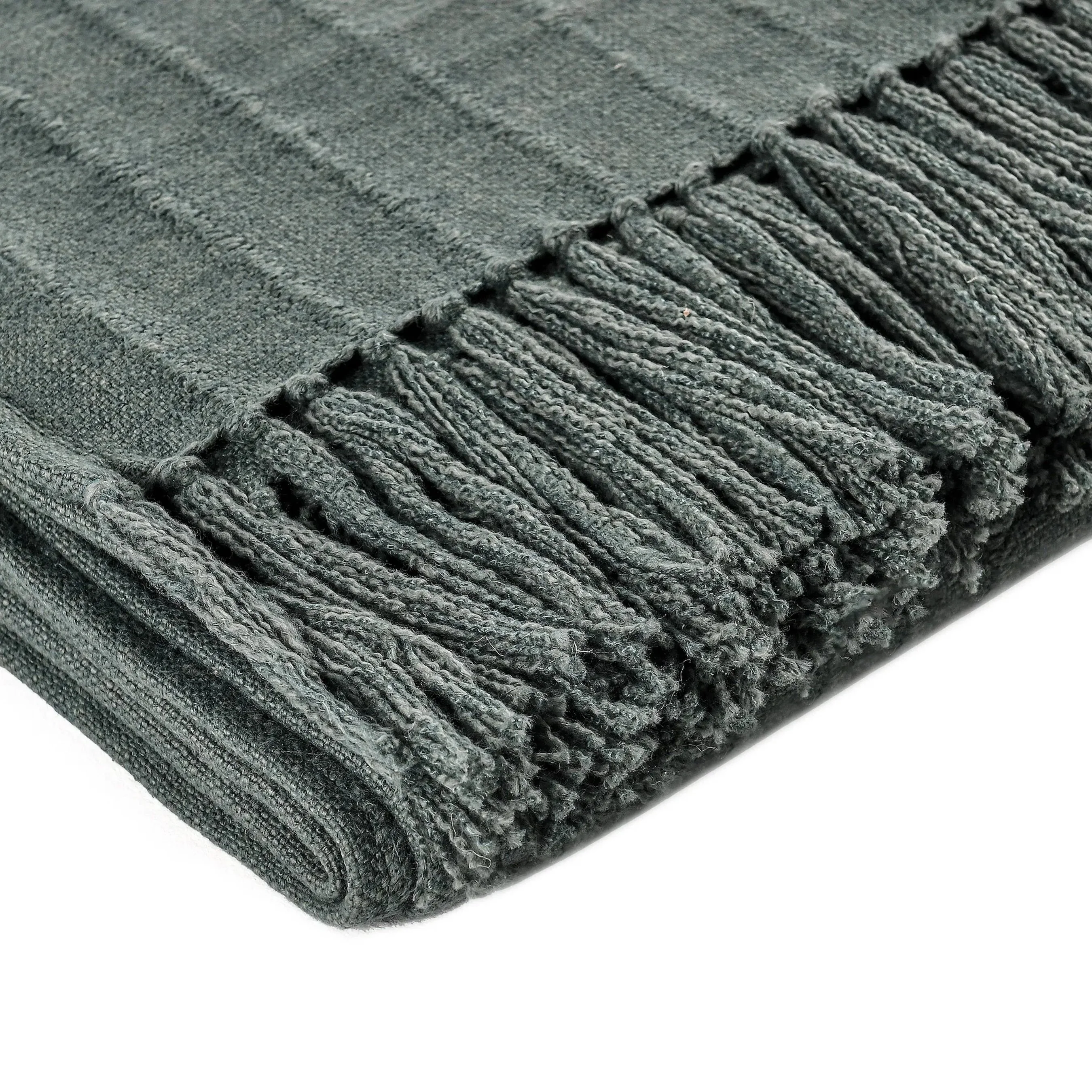 Hunter Woven Fabric Forest Green Throw Blanket - Image 4