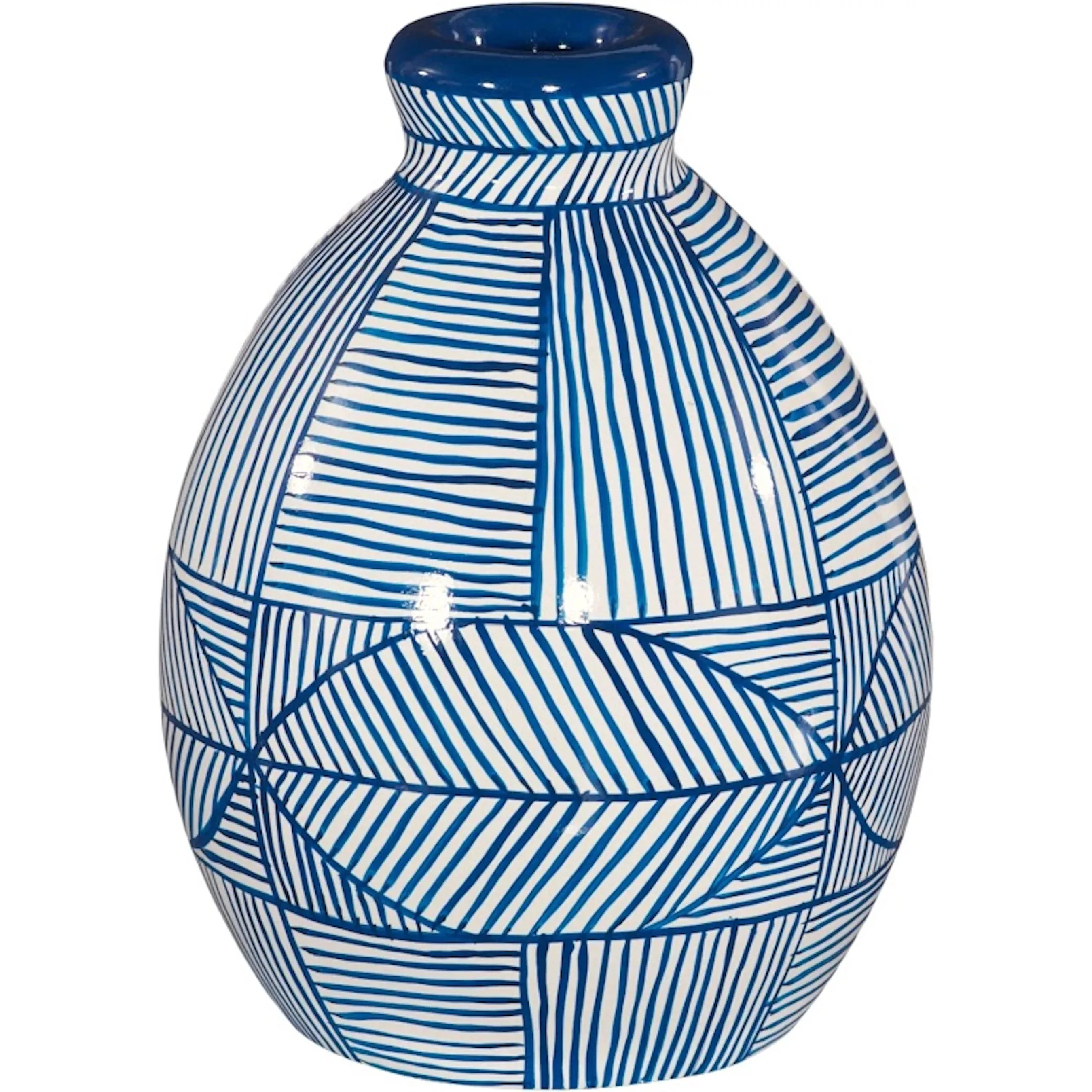 Indigo Mosaic Short Vase - Image 2