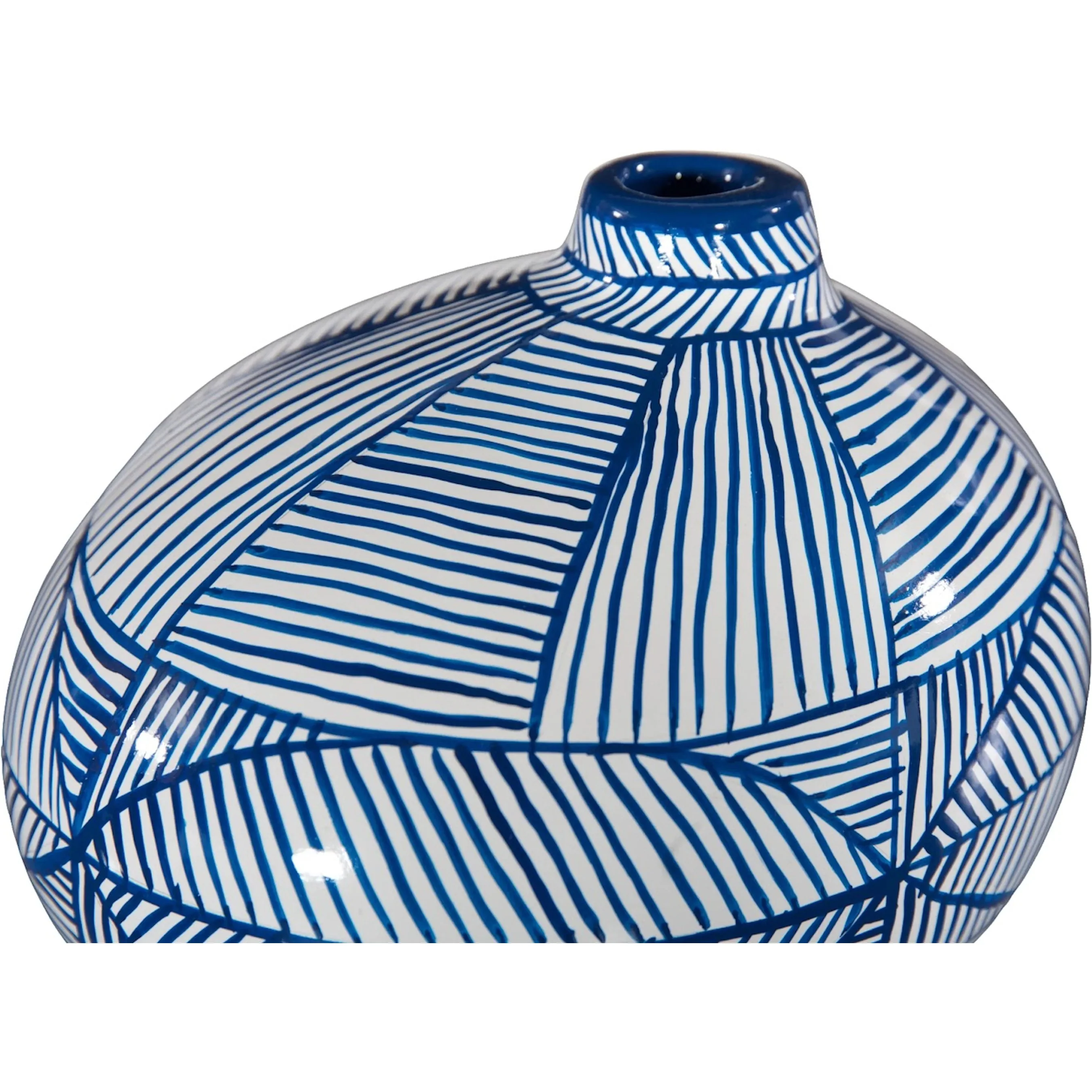 Indigo Mosaic Wide Vase - Image 4