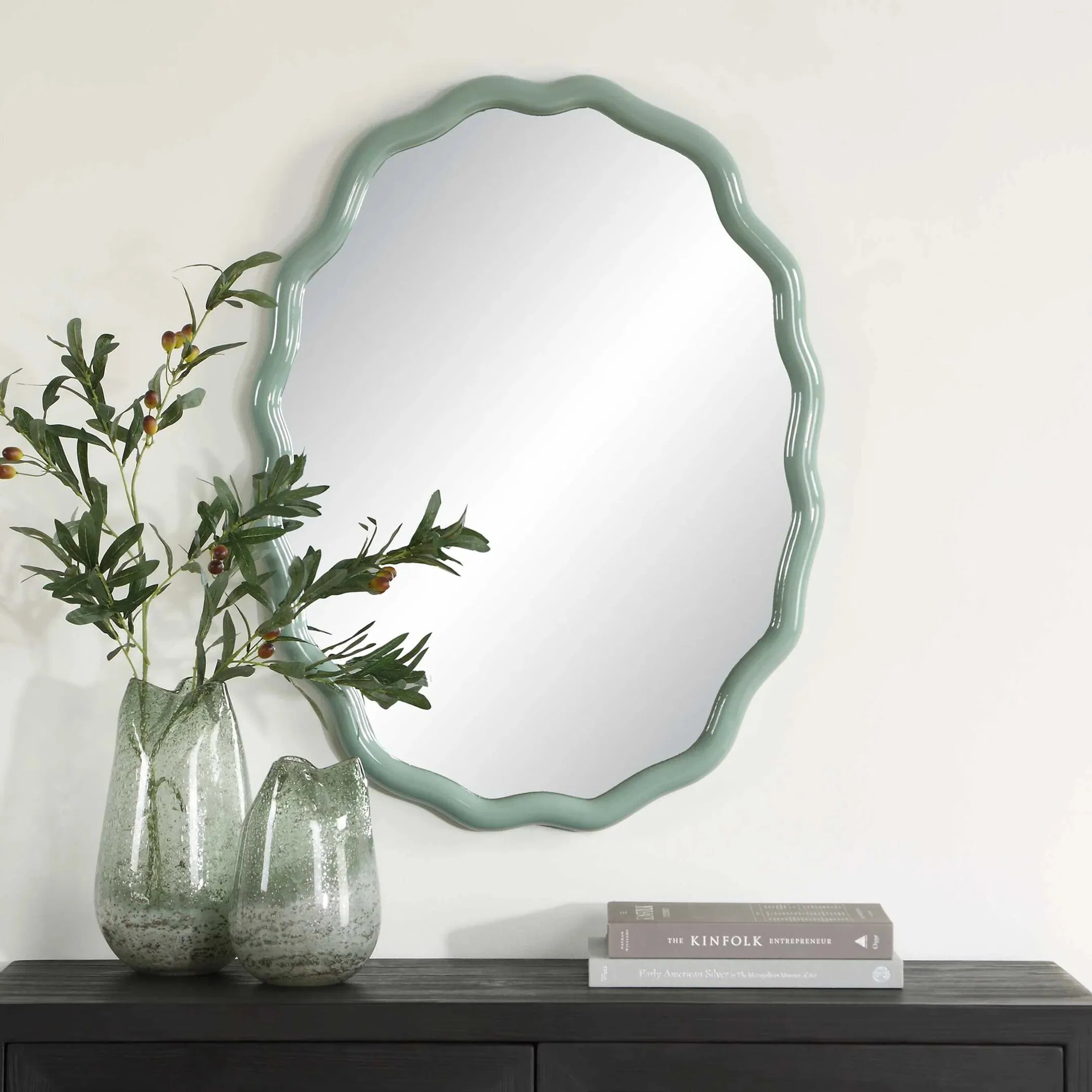 Isly Robin's Egg Oval Mirror - Image 3