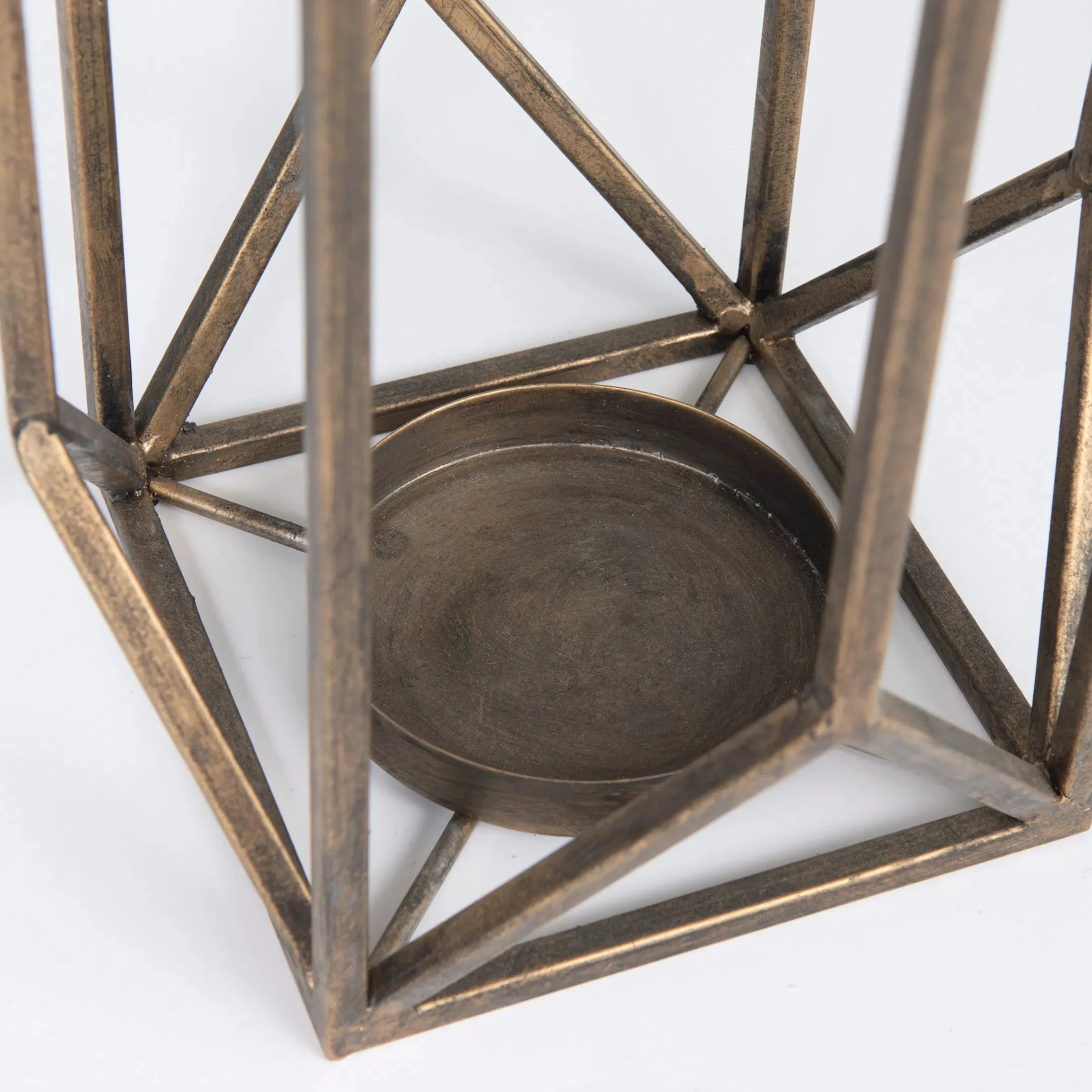 Ivy Geometric Cage Candle Holder Lantern - Image 9