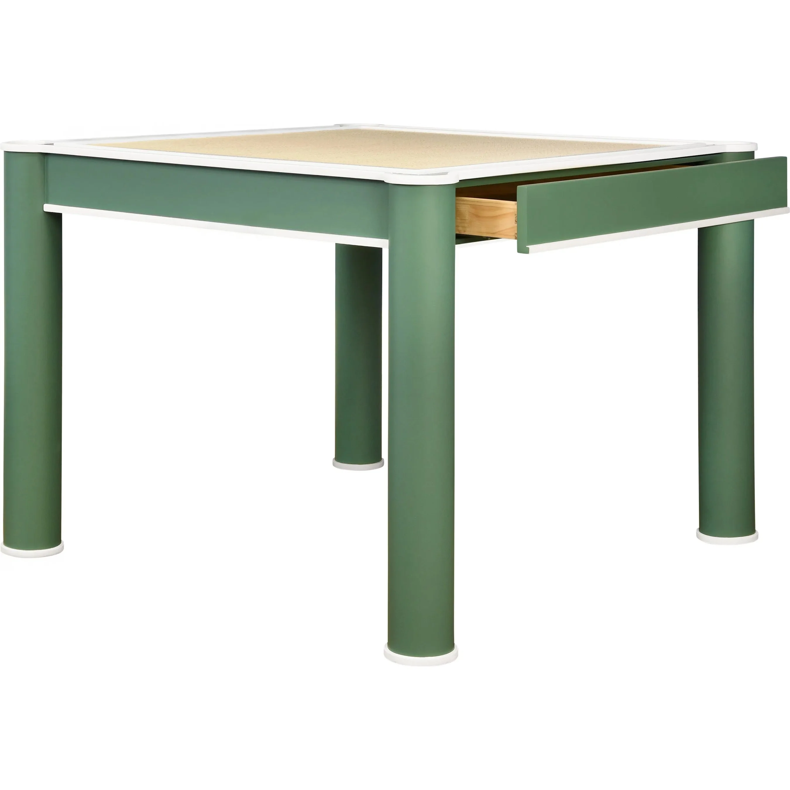 Jackie Square Two Drawer Round Leg Game Table - Image 4