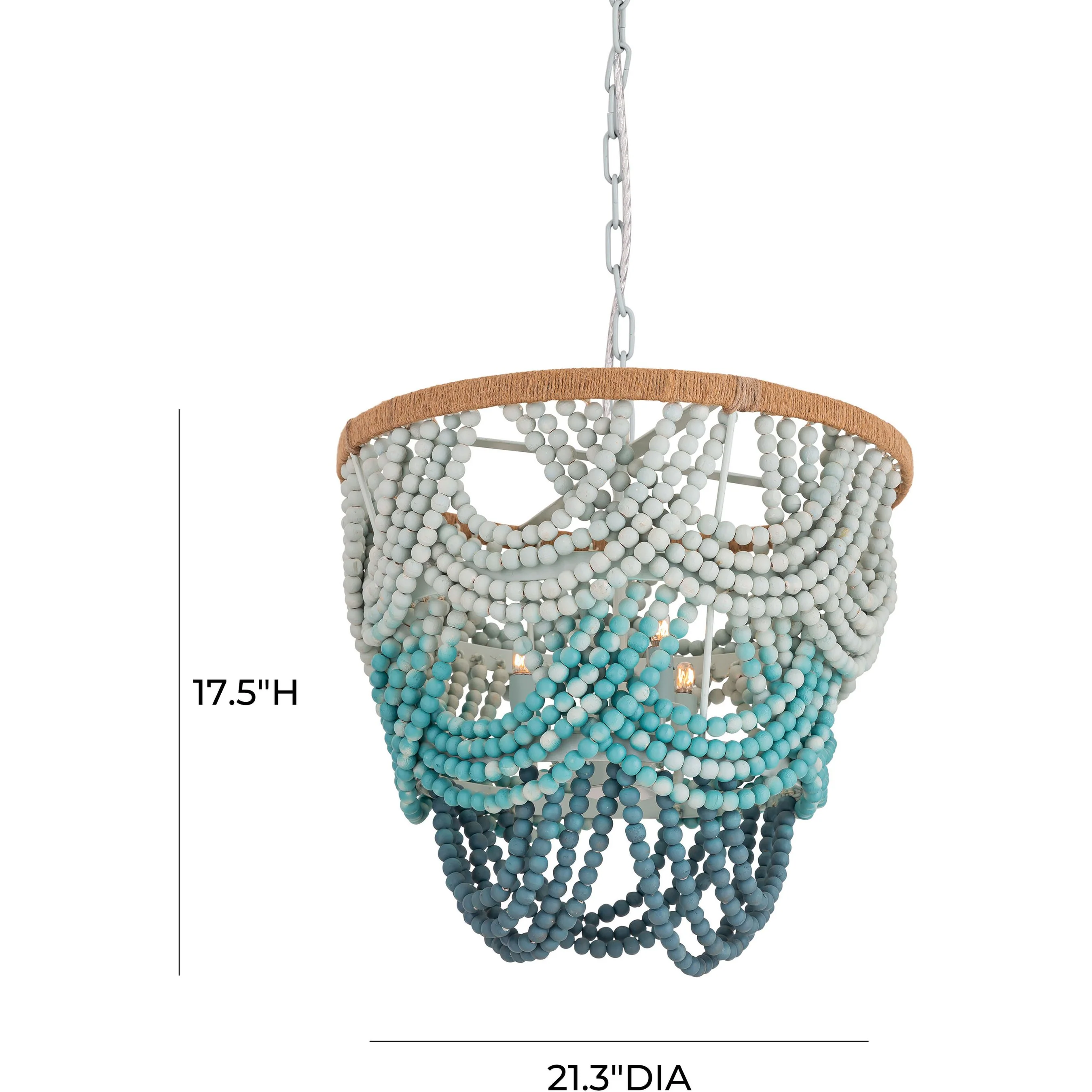 Jade Beaded Chandelier - Image 3