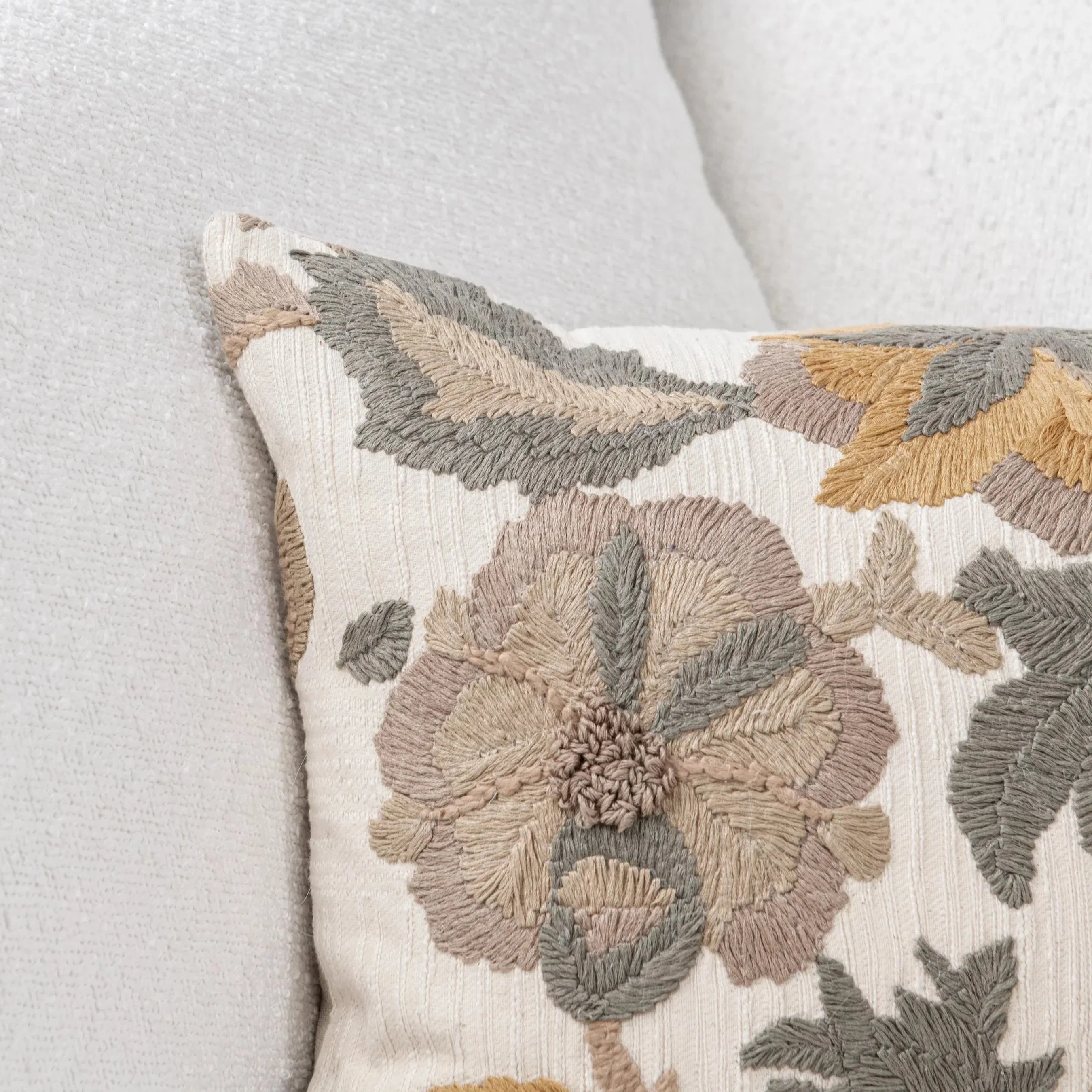 Jana Cotton Embroidered Throw Pillow - Image 4