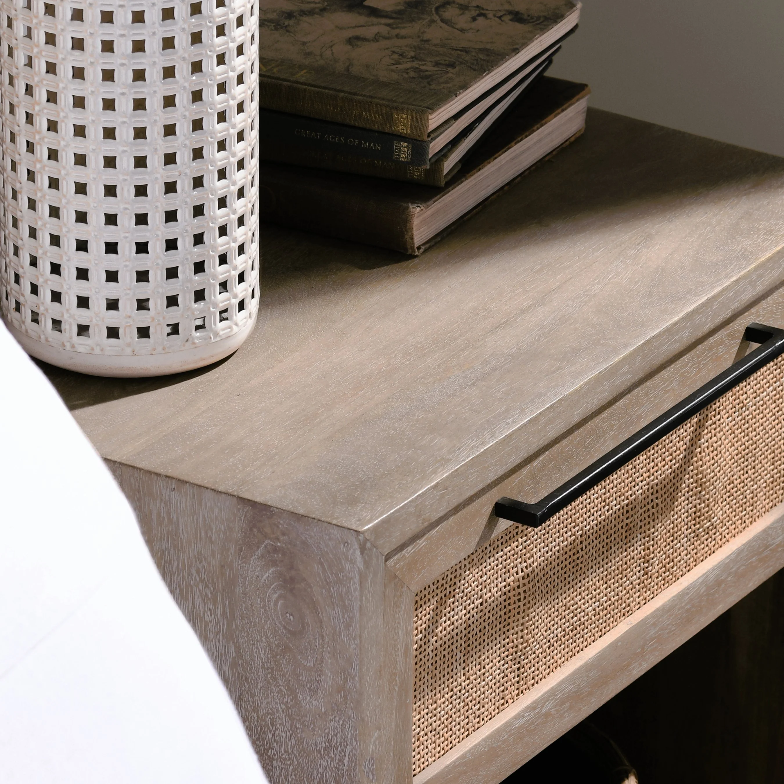 Jensen One-Drawer Mango Wood Nightstand - Image 7