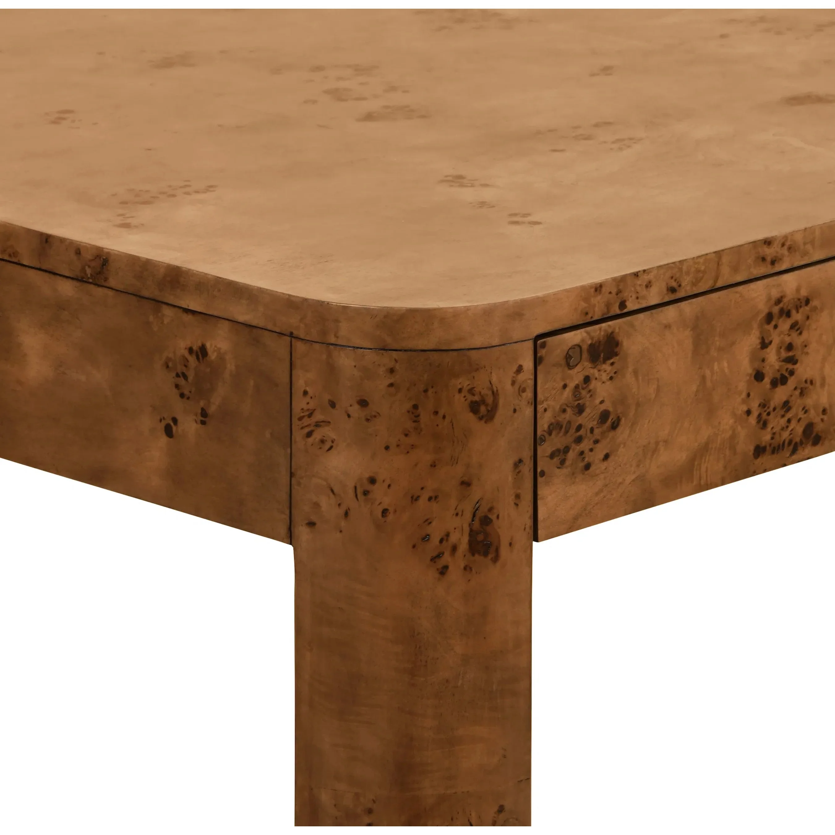 Jett Square Two Drawer Curved Corner Game Table - Image 4