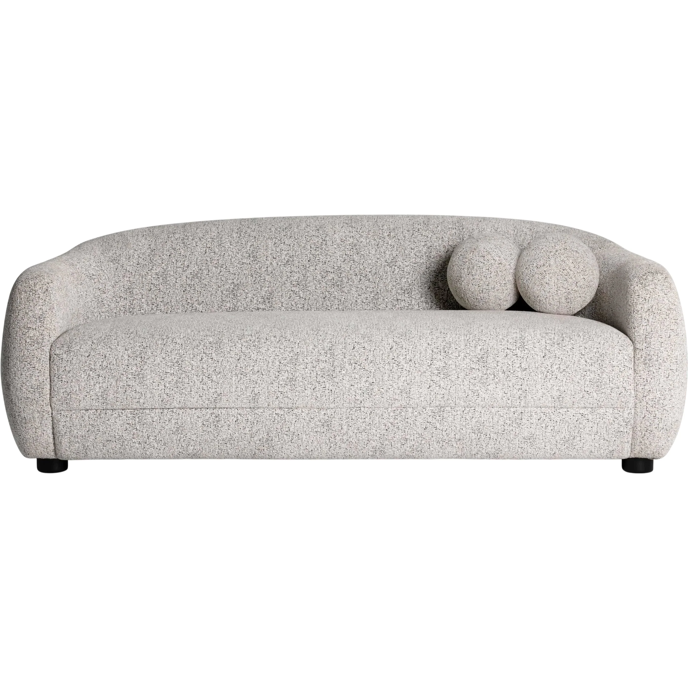Judy 80" Black and White Woven Performance Fabric Sofa