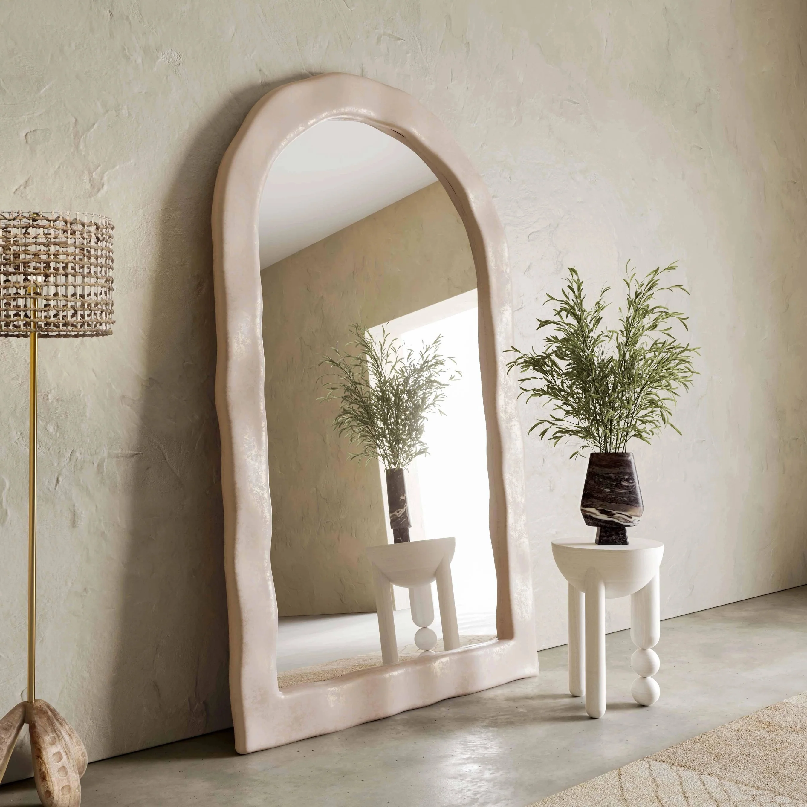 Kaia Textured Floor Mirror - Image 6