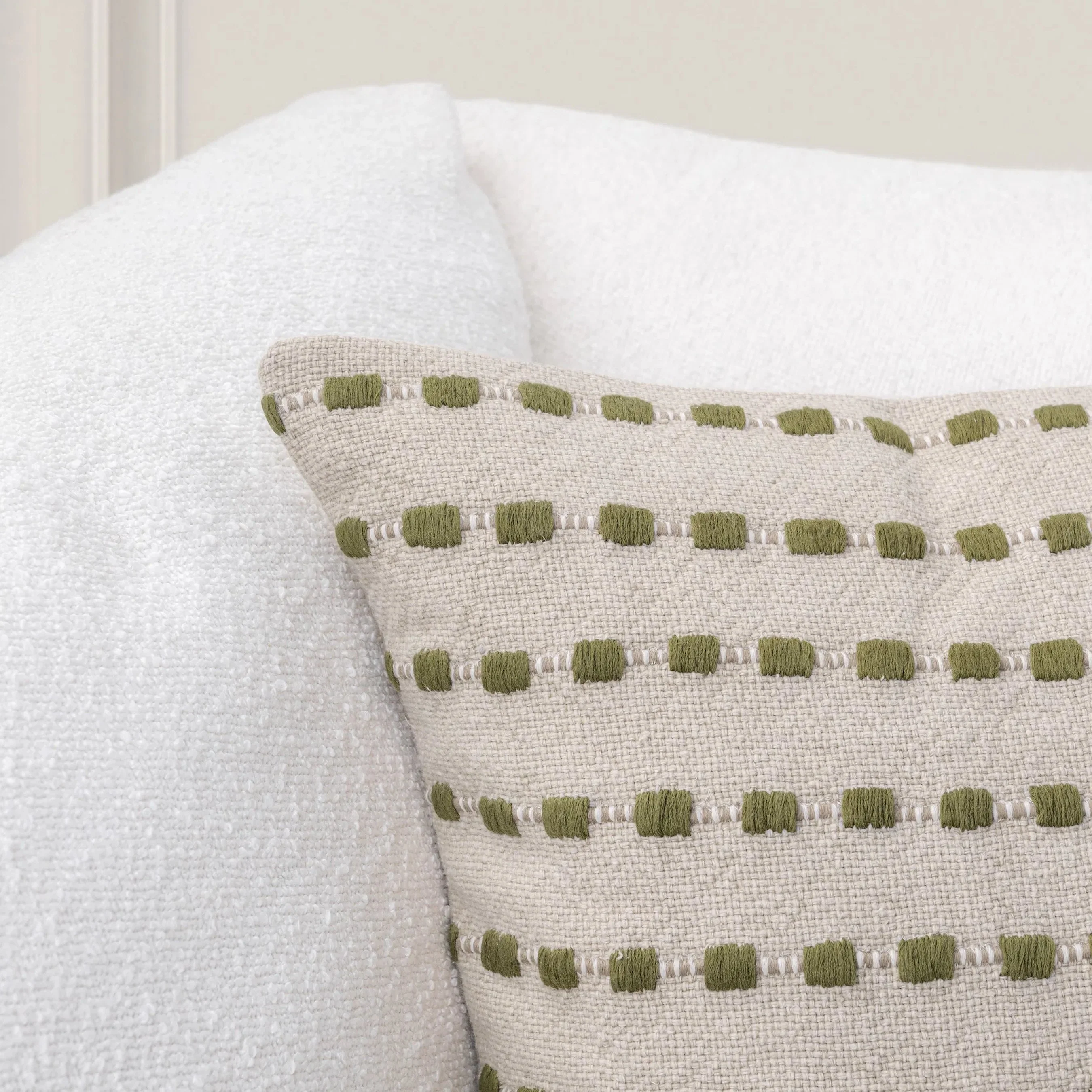 Katia Linen Blend Fabric Throw Pillow - Image 4