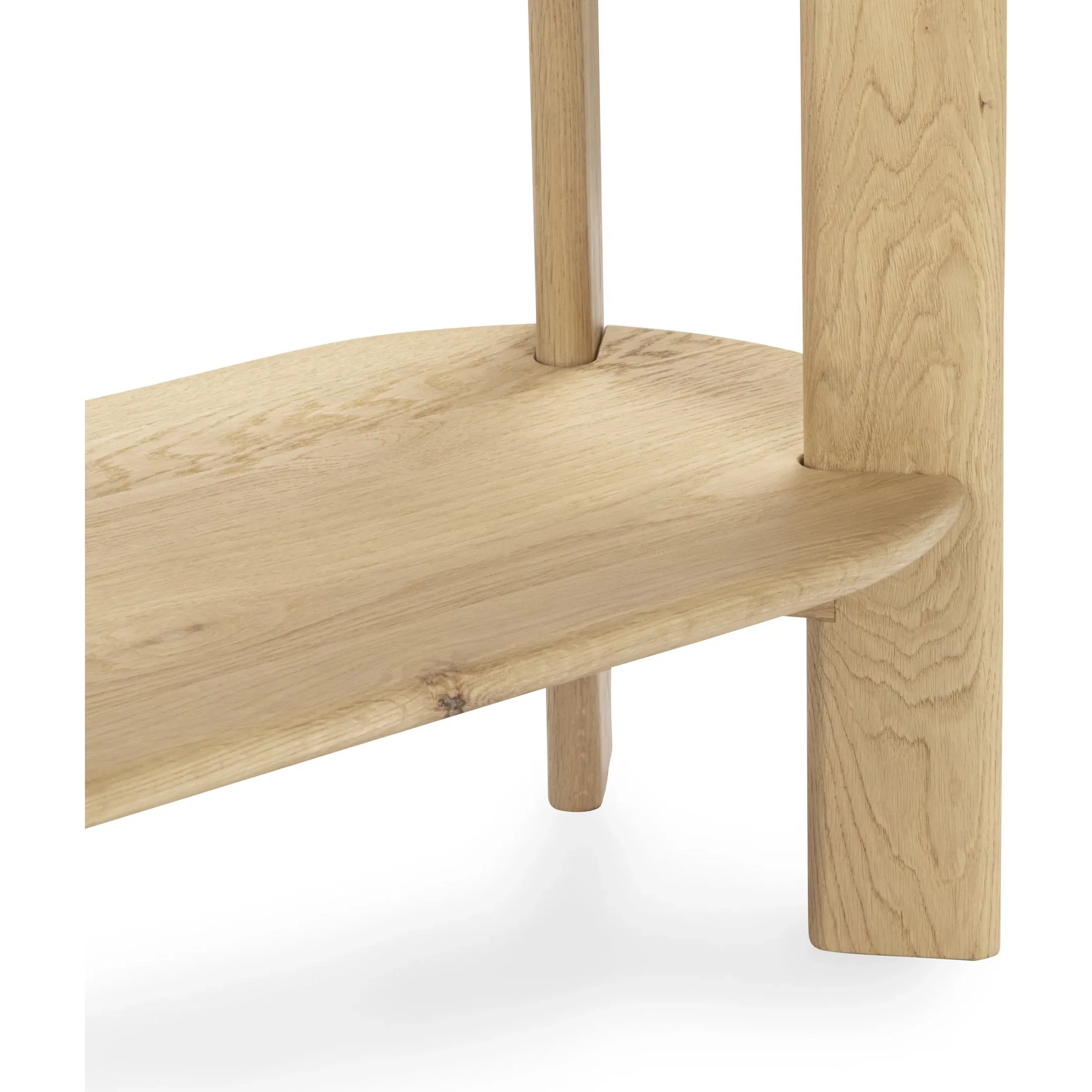 Kering Oak Wood Oval Console Table - Image 4