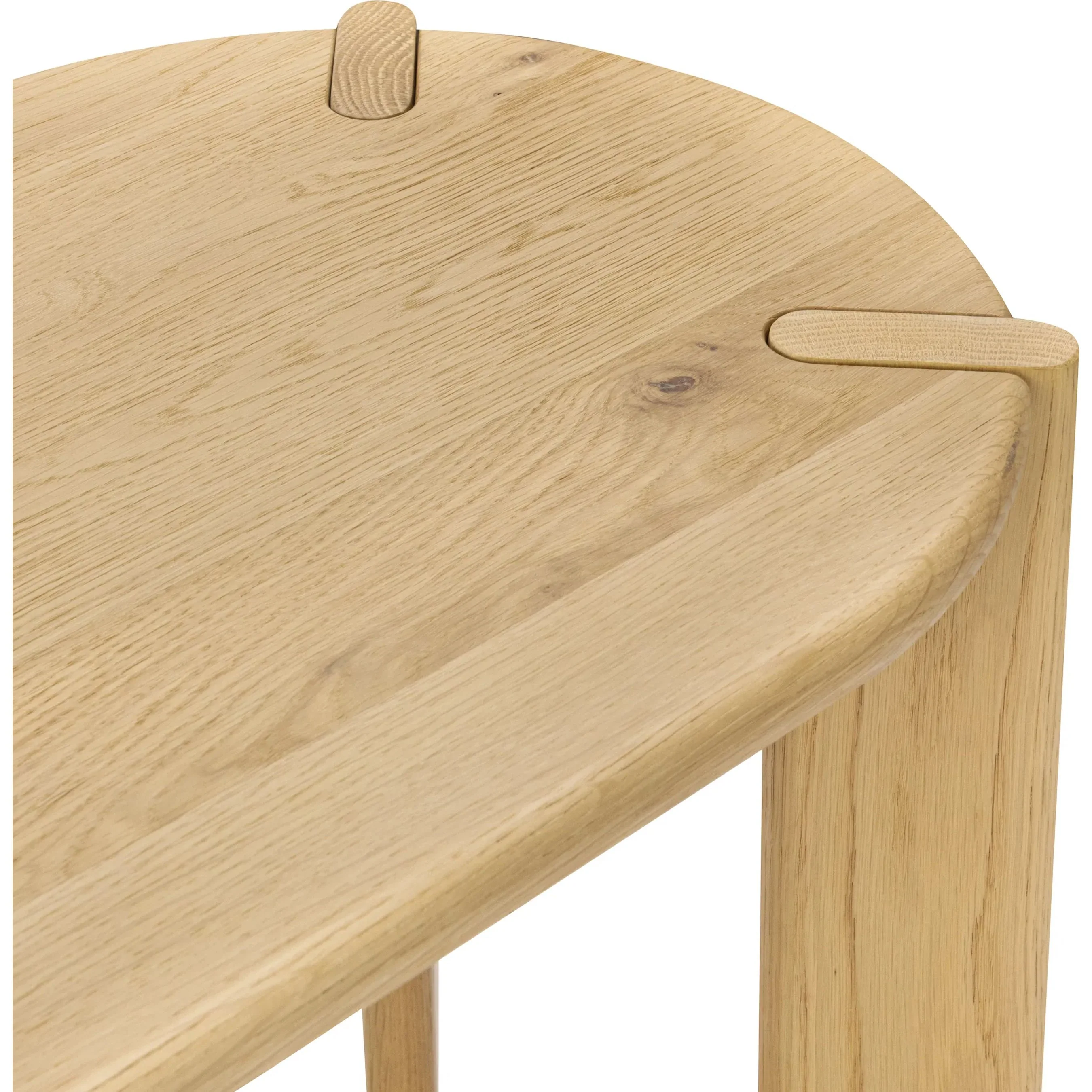 Kering Oak Wood Oval Console Table - Image 5