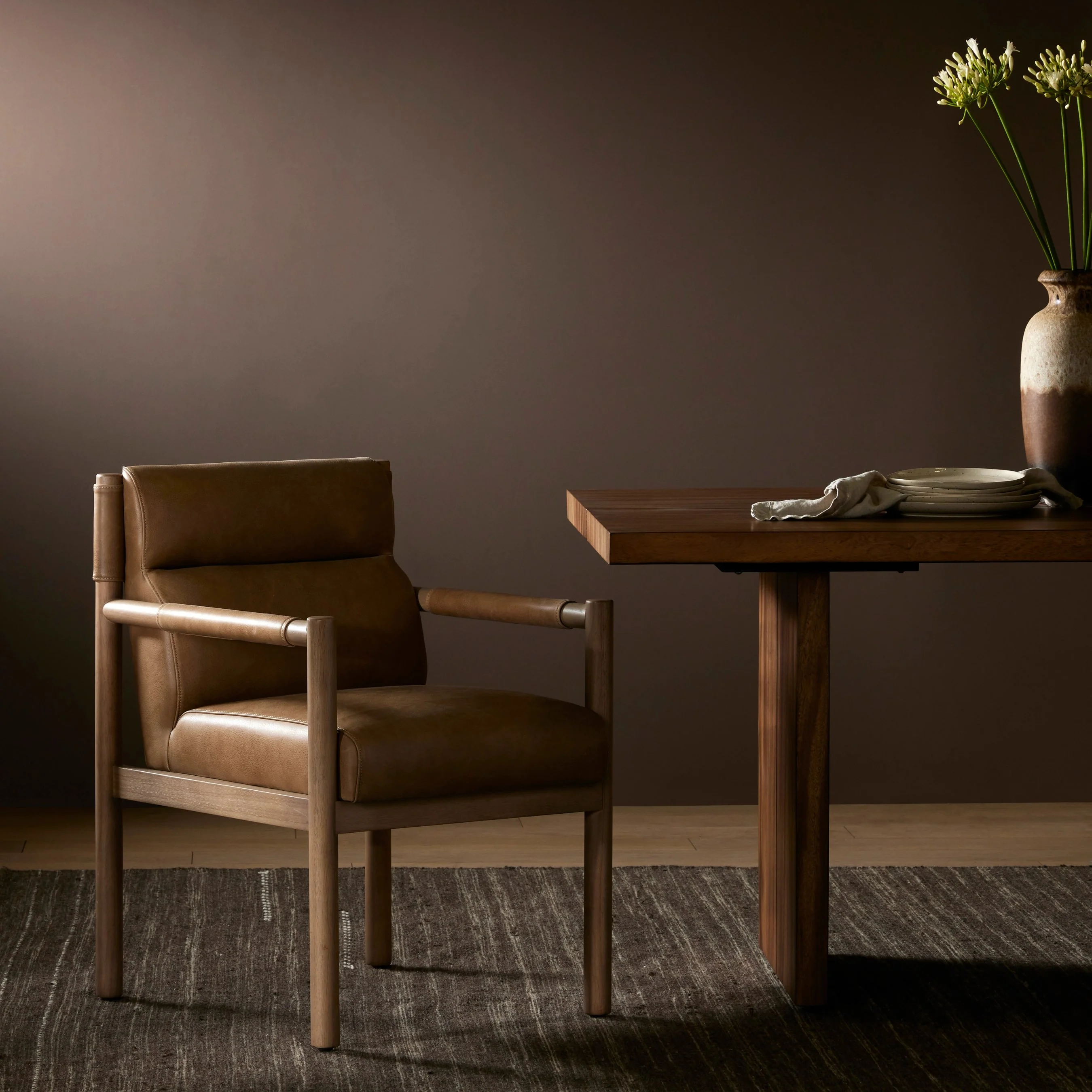Kiano Dining Leather Armchair - Image 10