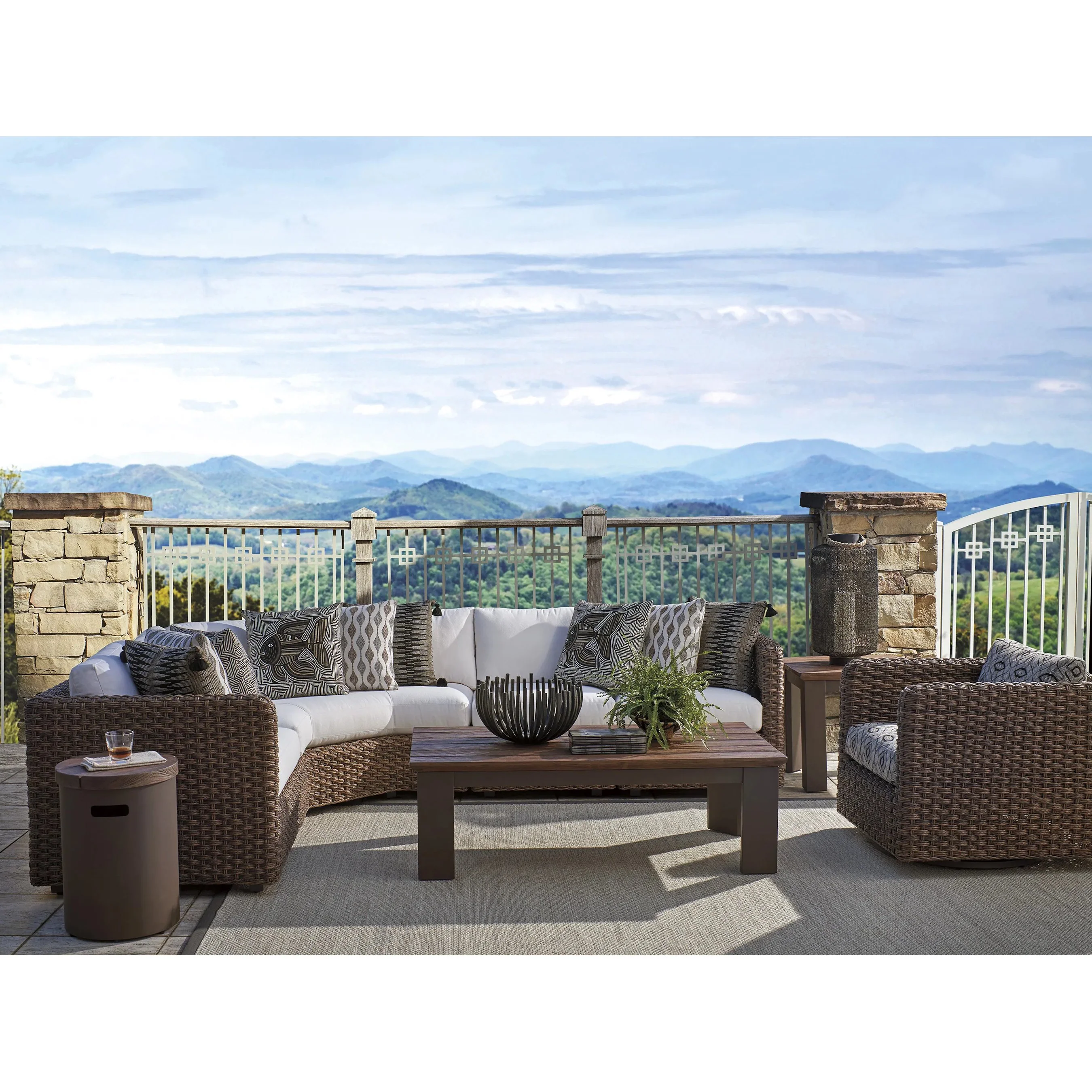 Kilimanjaro Outdoor Round End Table in Teak - Image 5