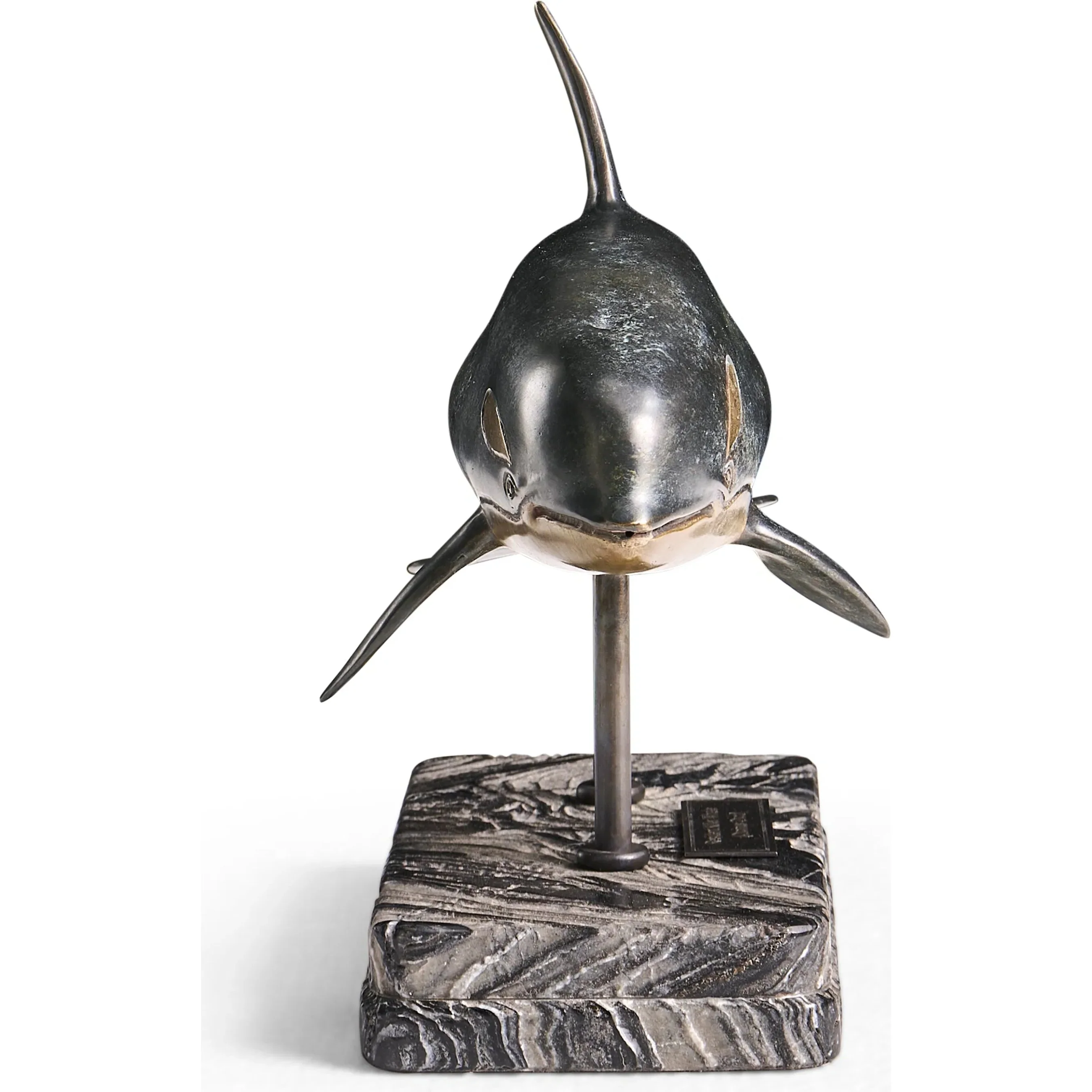 Killer Whale Bronze Statue with Marble Base - Image 7