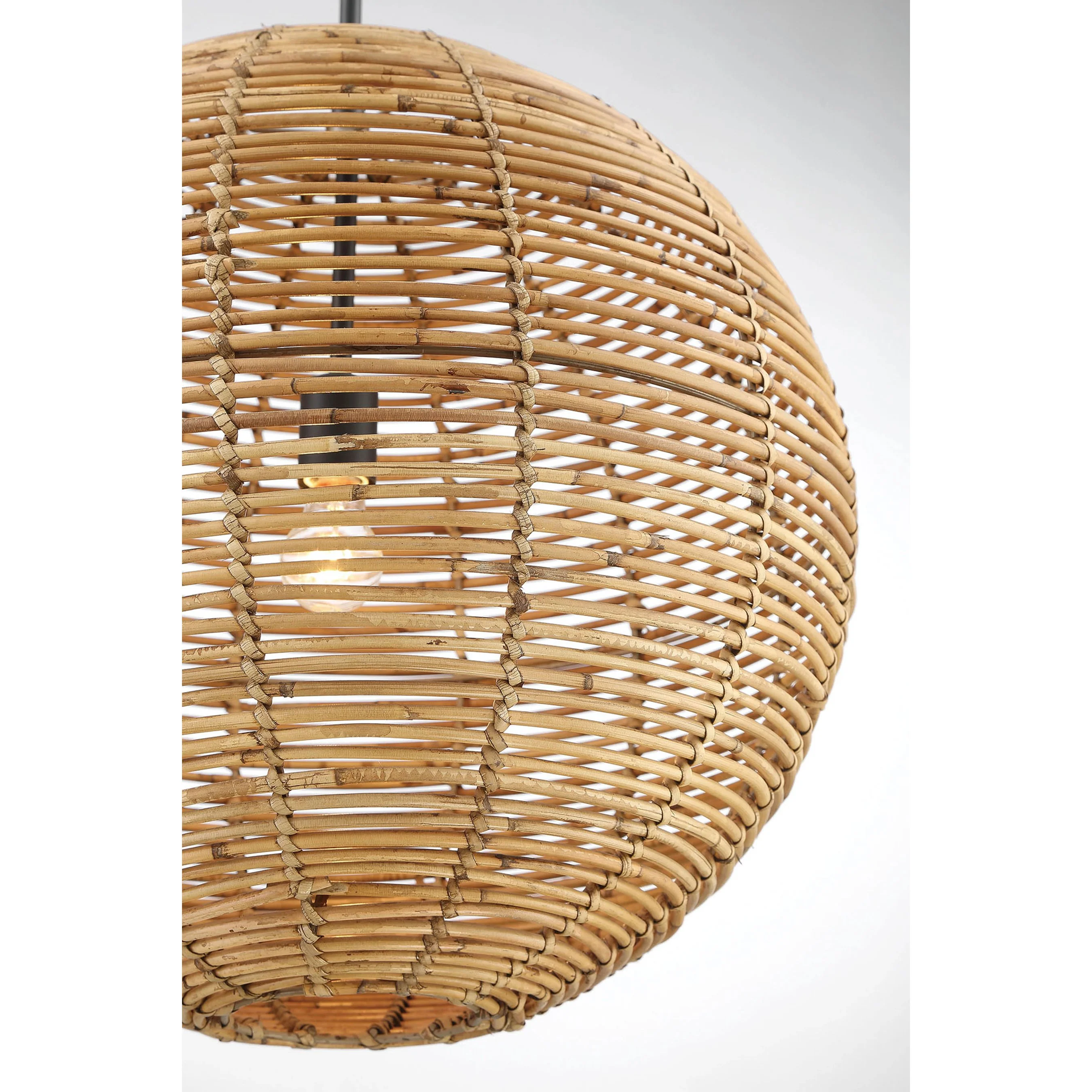 Kingston Rattan Single-Light Globe Pendant - Image 4