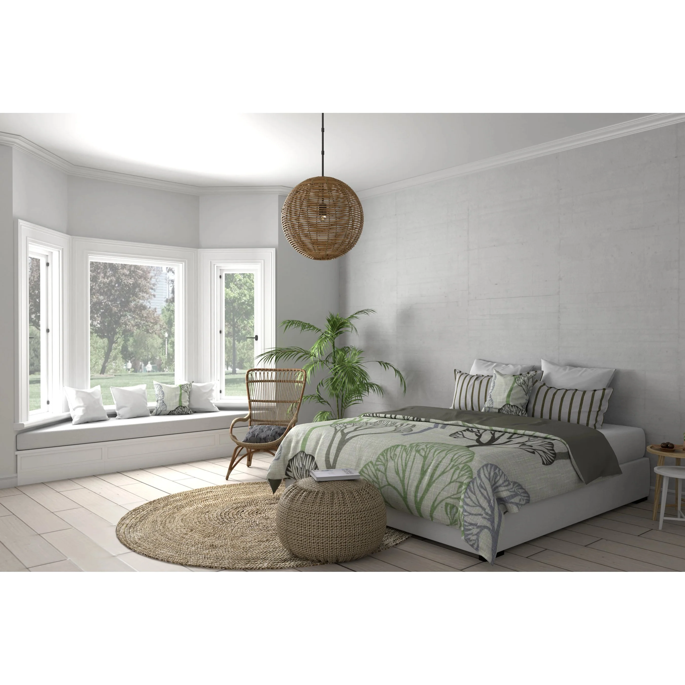 Kingston Rattan Single-Light Globe Pendant - Image 5