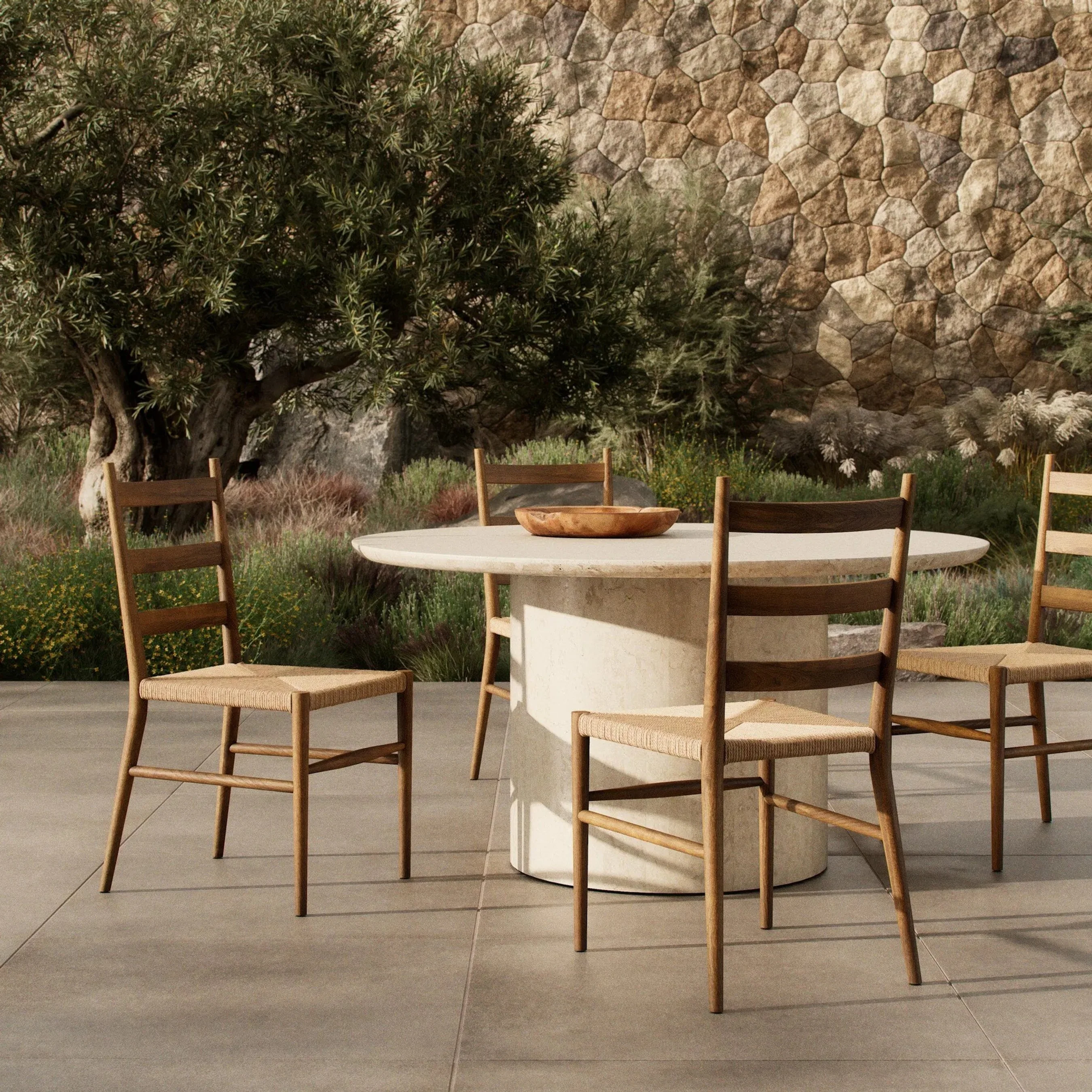 Ladder Back Outdoor Dining Chair - Image 25