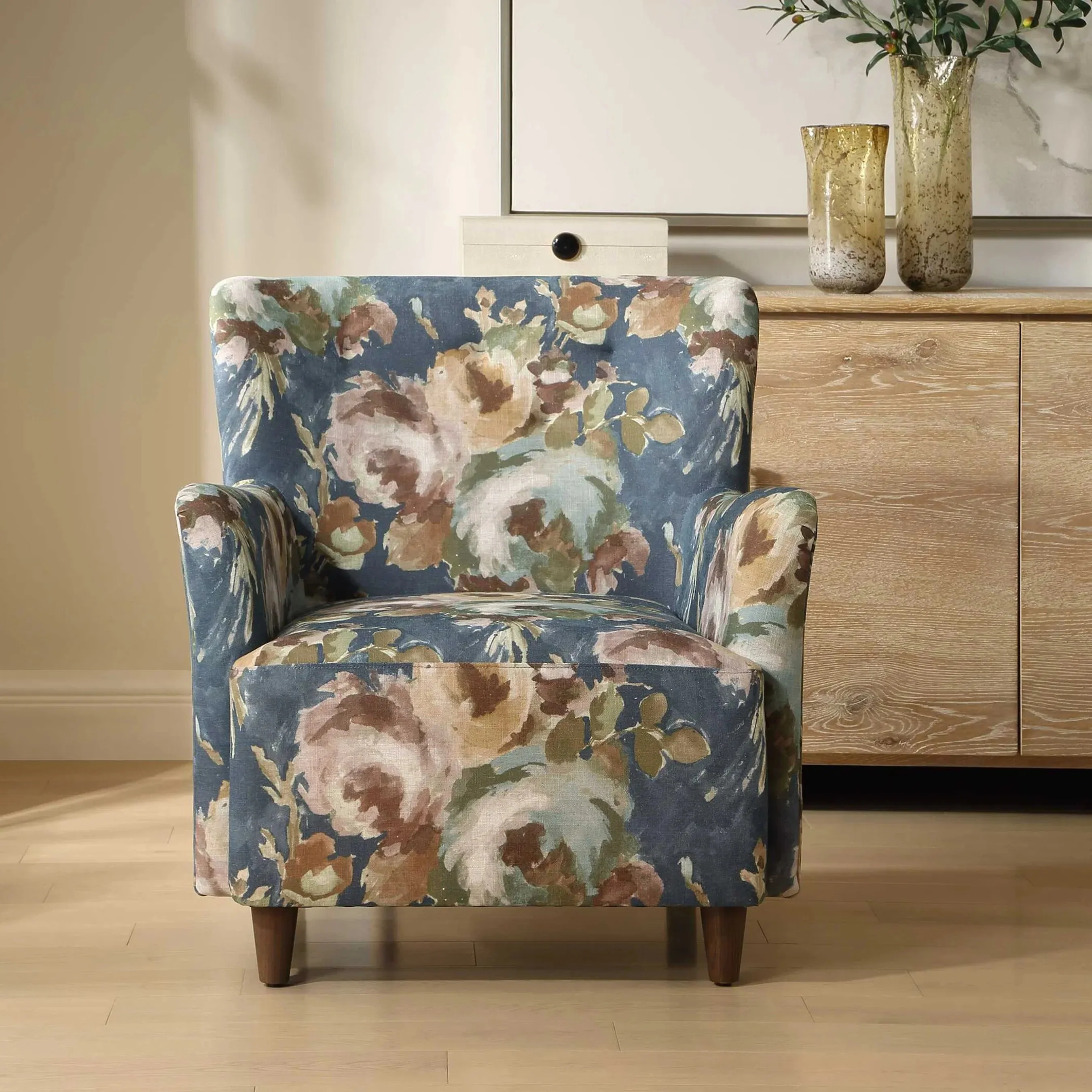 Lainey Floral Upholstered Armchair - Image 4
