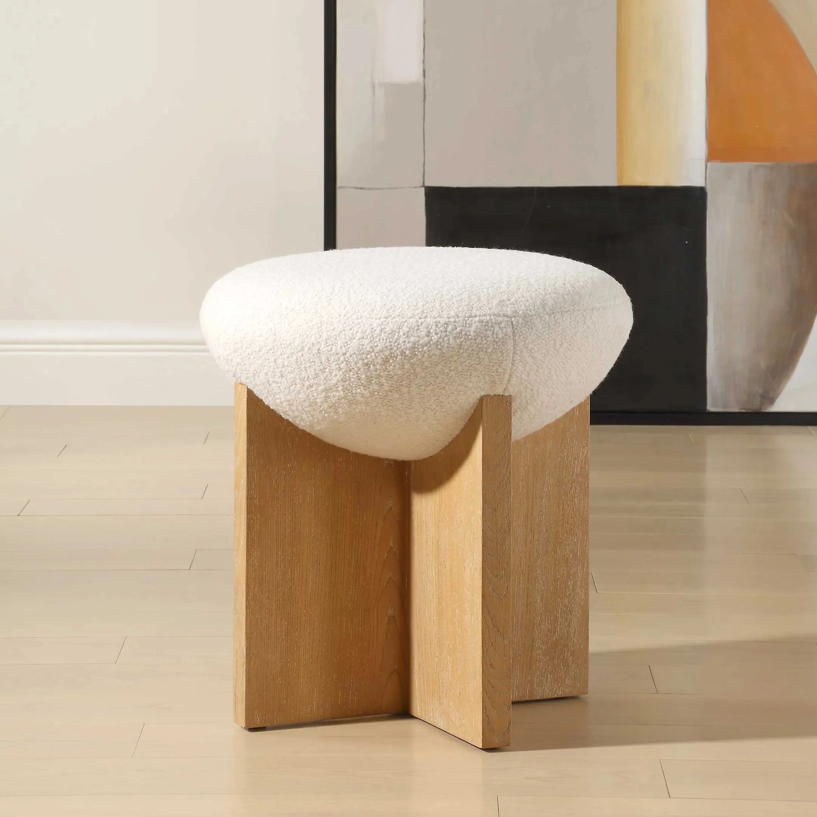 Lainie Minimalist Accent Stool - Image 4
