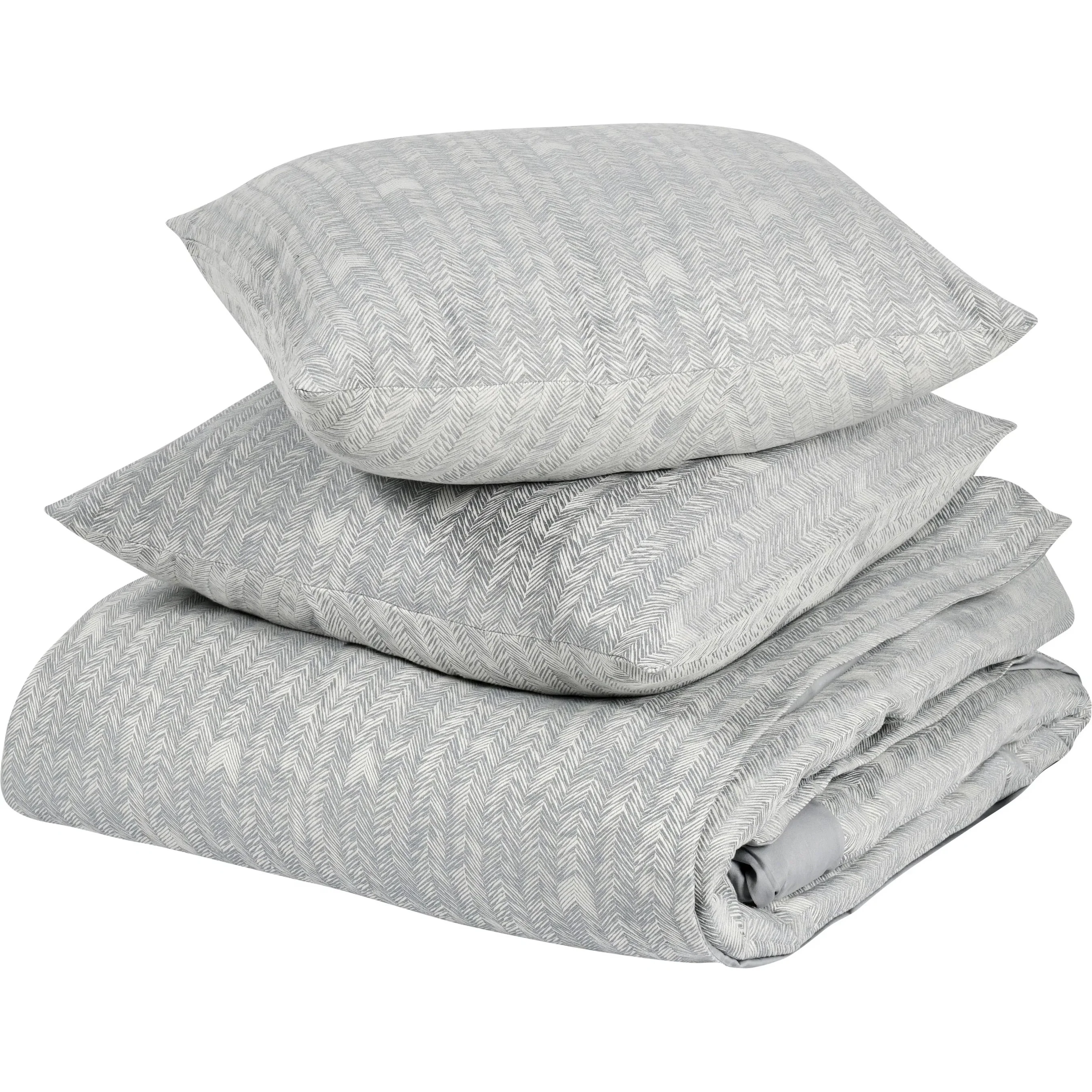 Lana 100% Cotton Gray Embroidered Duvet - Image 3