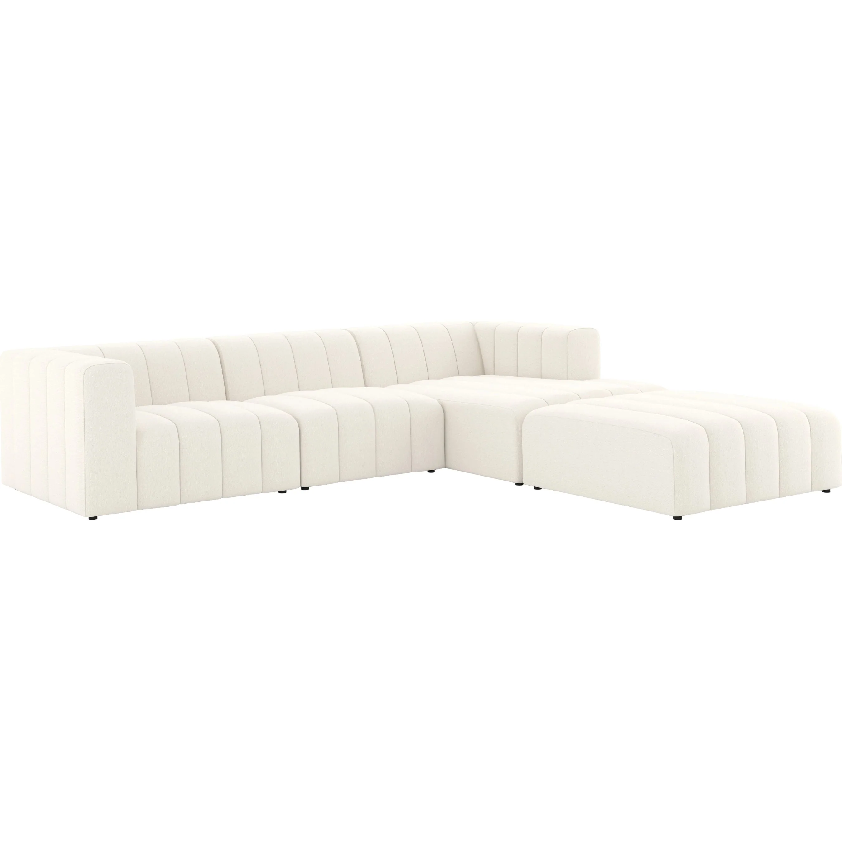 Langham Channeled 3-PC Sectional with Ottoman - Image 2