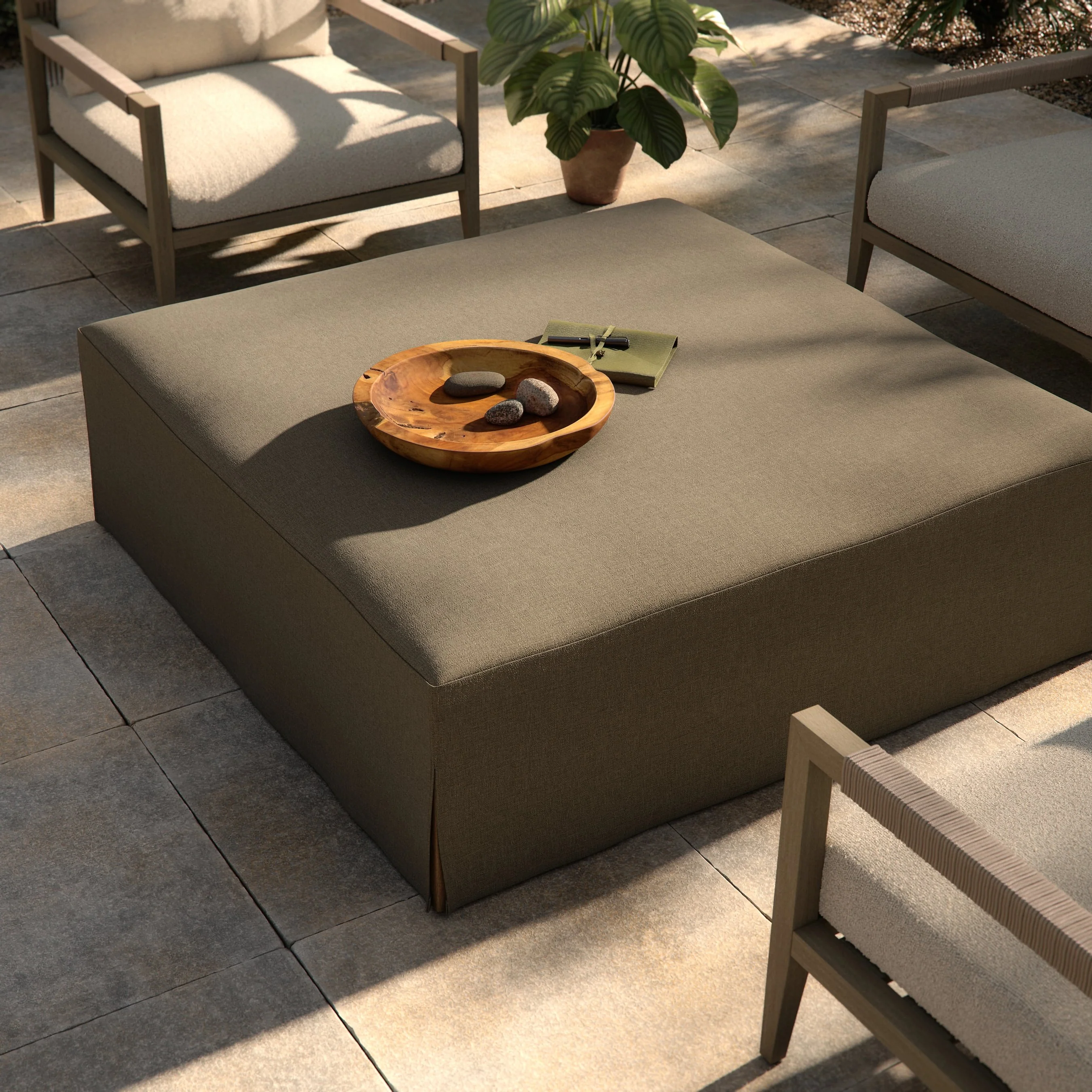 Laskin Outdoor Ottoman - Image 7
