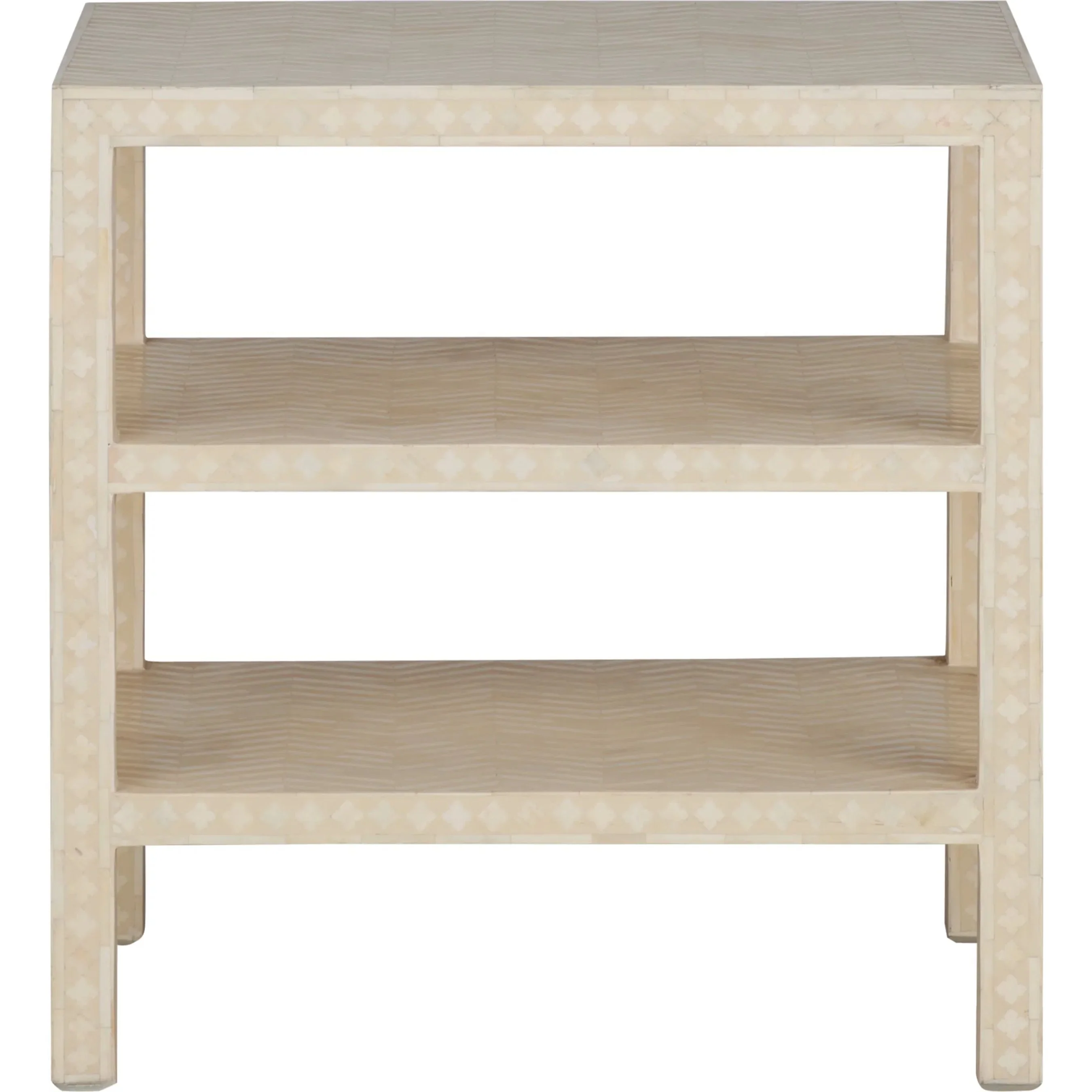 Leaf Inlay Side Table - Image 2