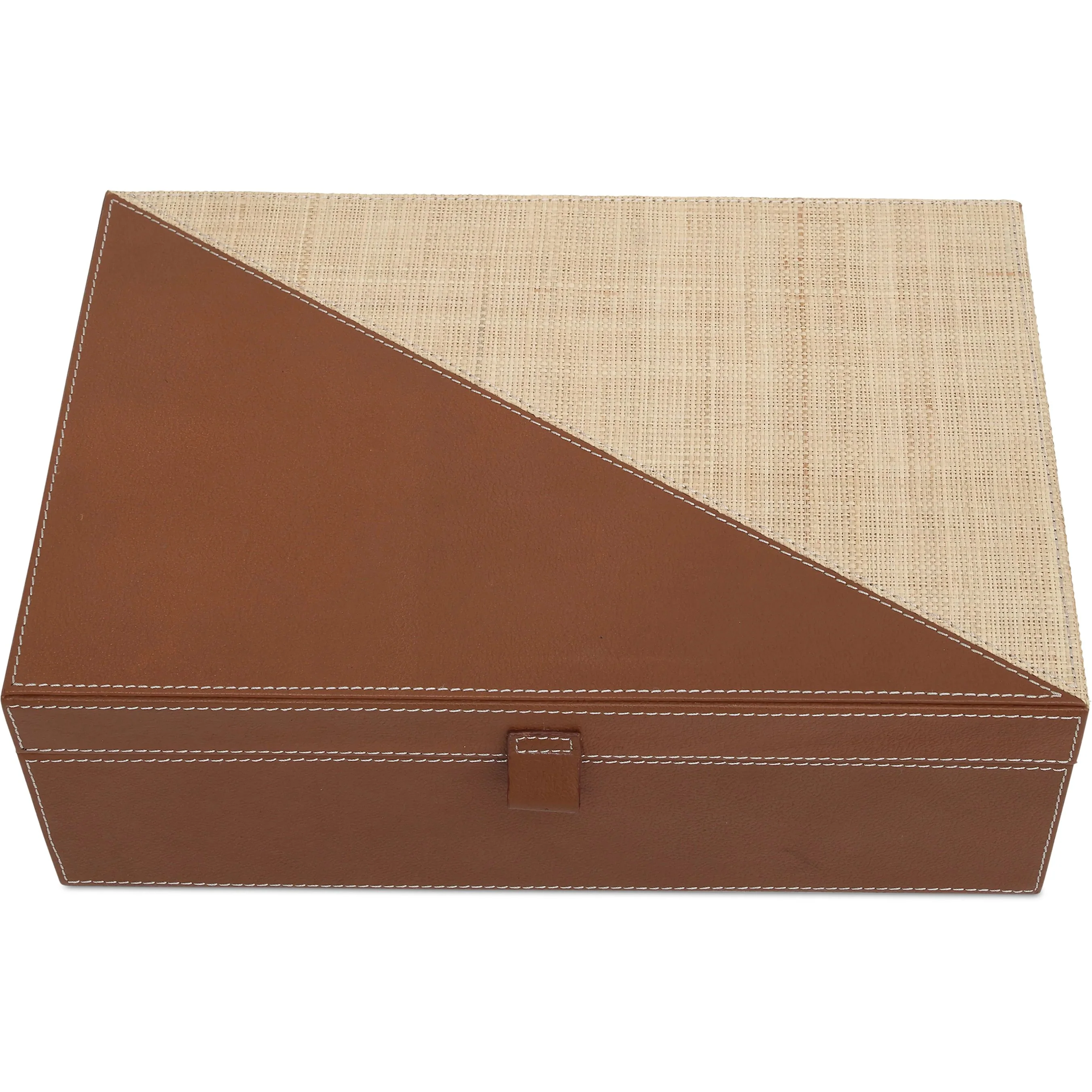 Leather Raffia Box Set - Image 5
